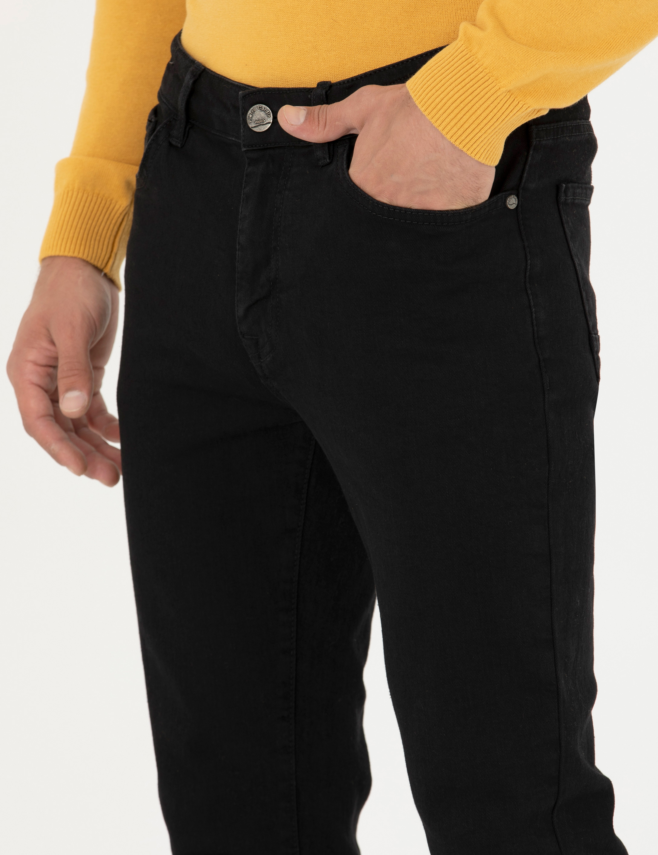 Siyah Slim Fit Jean Pantolon