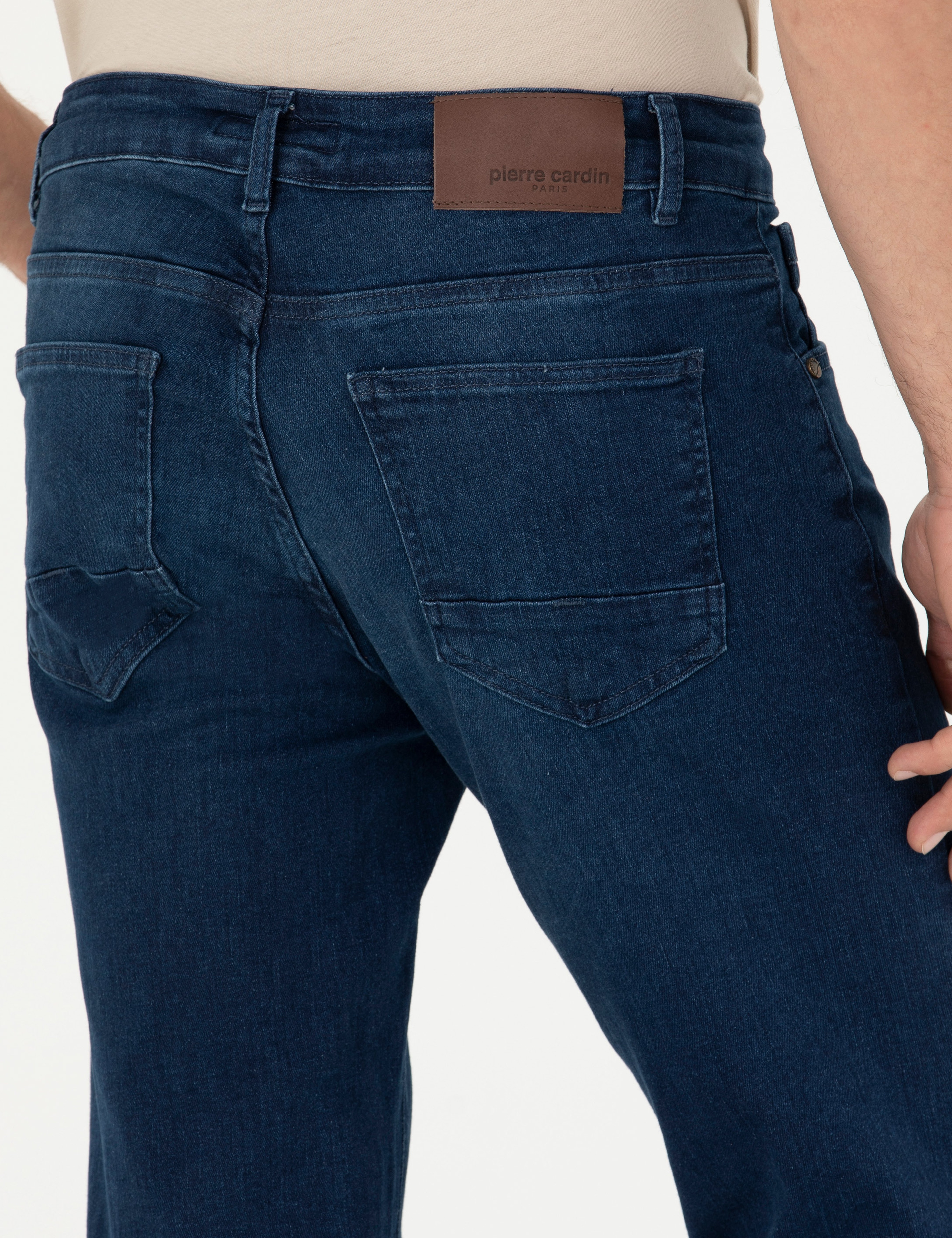 Lacivert Straight Fit Jean Pantolon