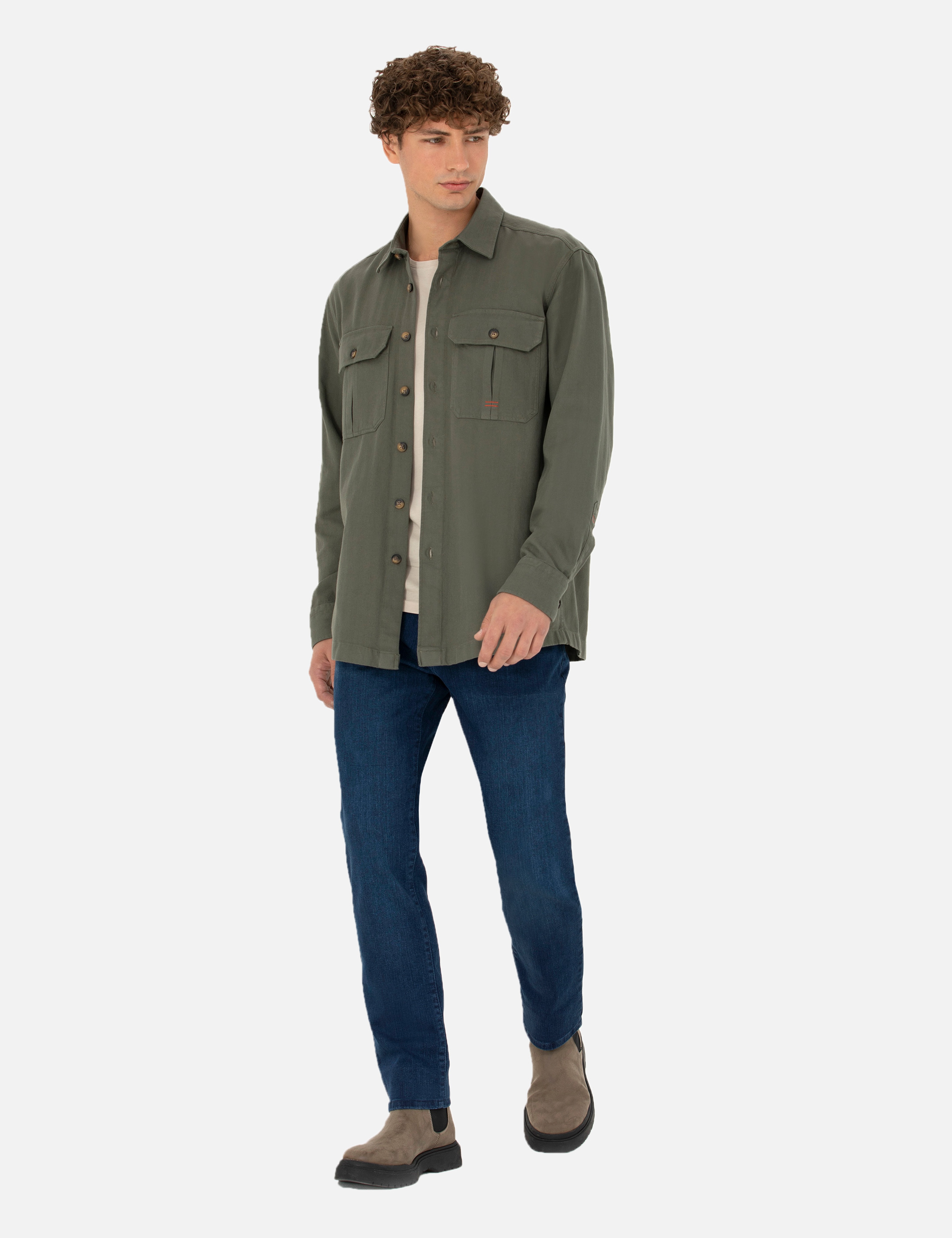 Lacivert Straight Fit Jean Pantolon - Image 3