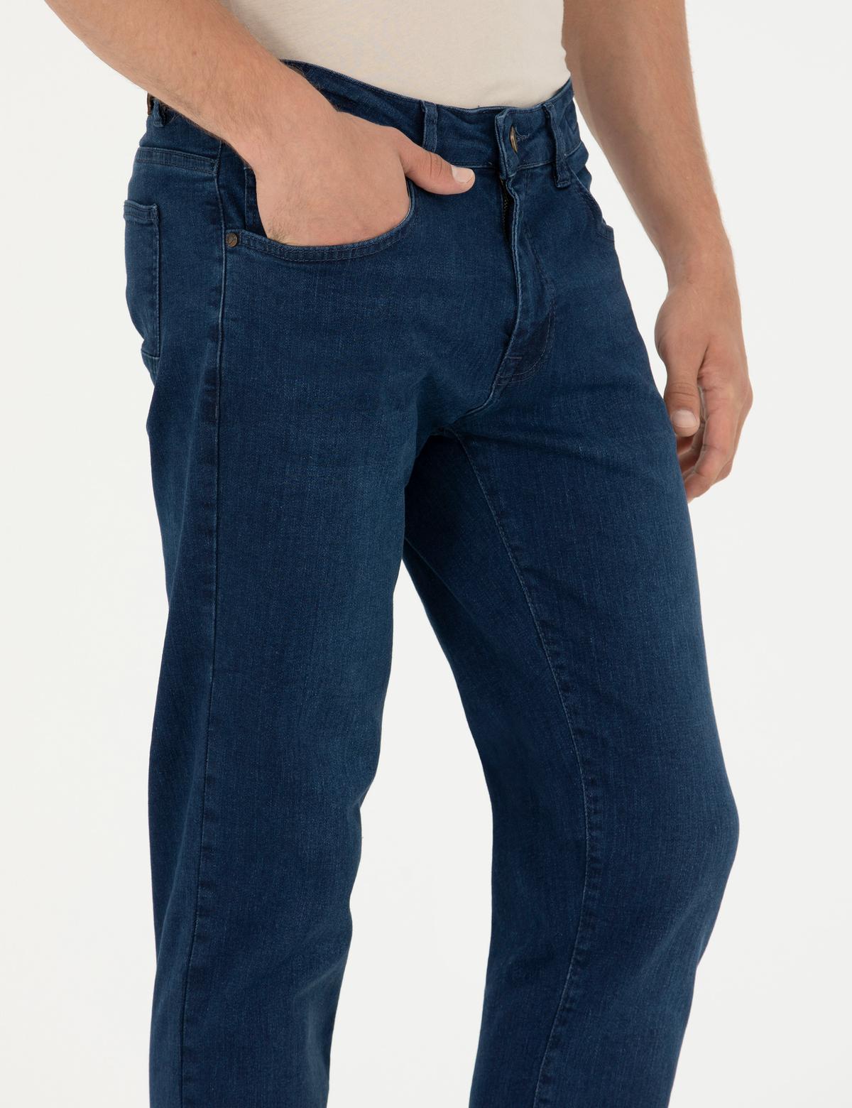 Lacivert Straight Fit Jean Pantolon - 50280211006