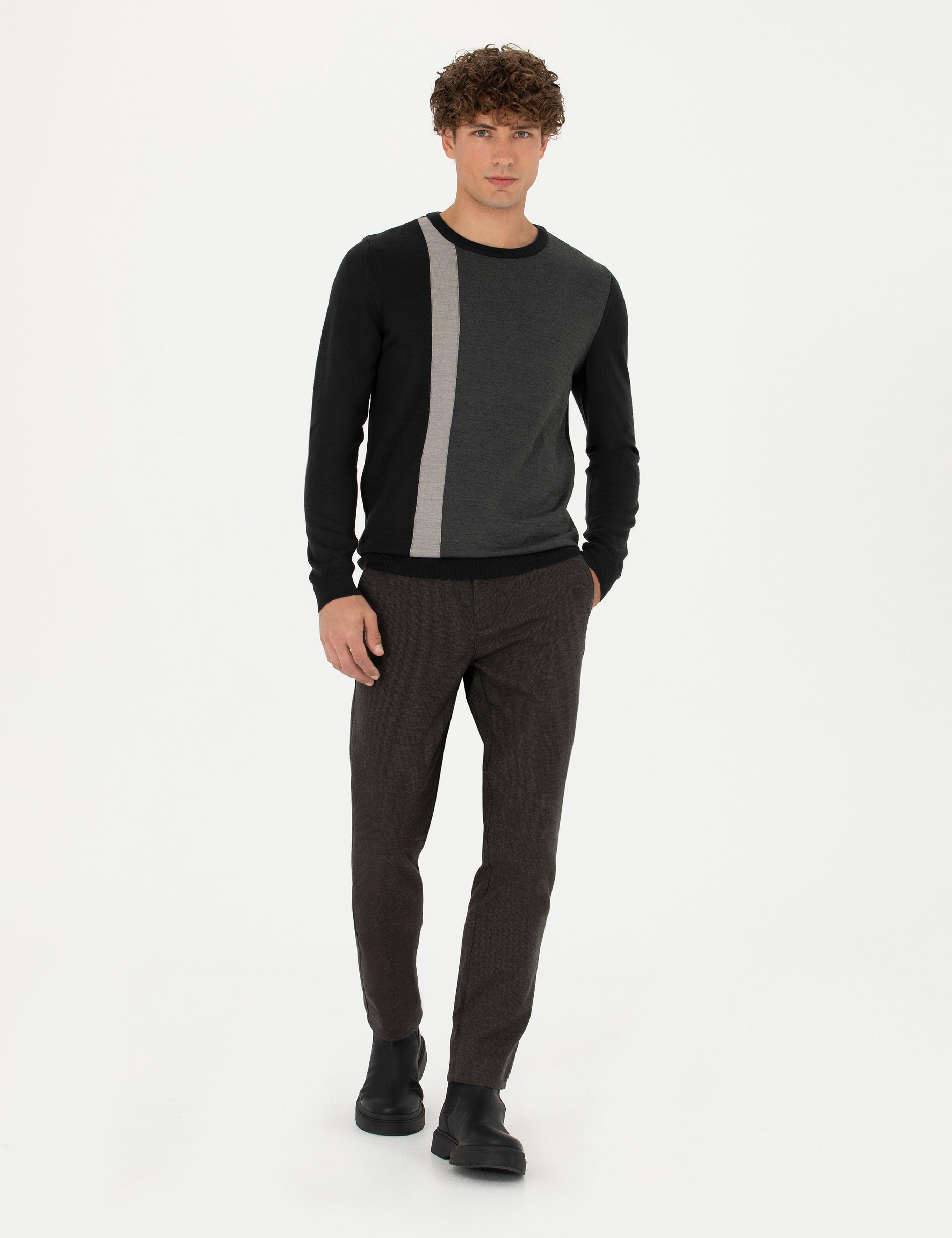 Kahverengi Slim Fit Kanvas Pantolon