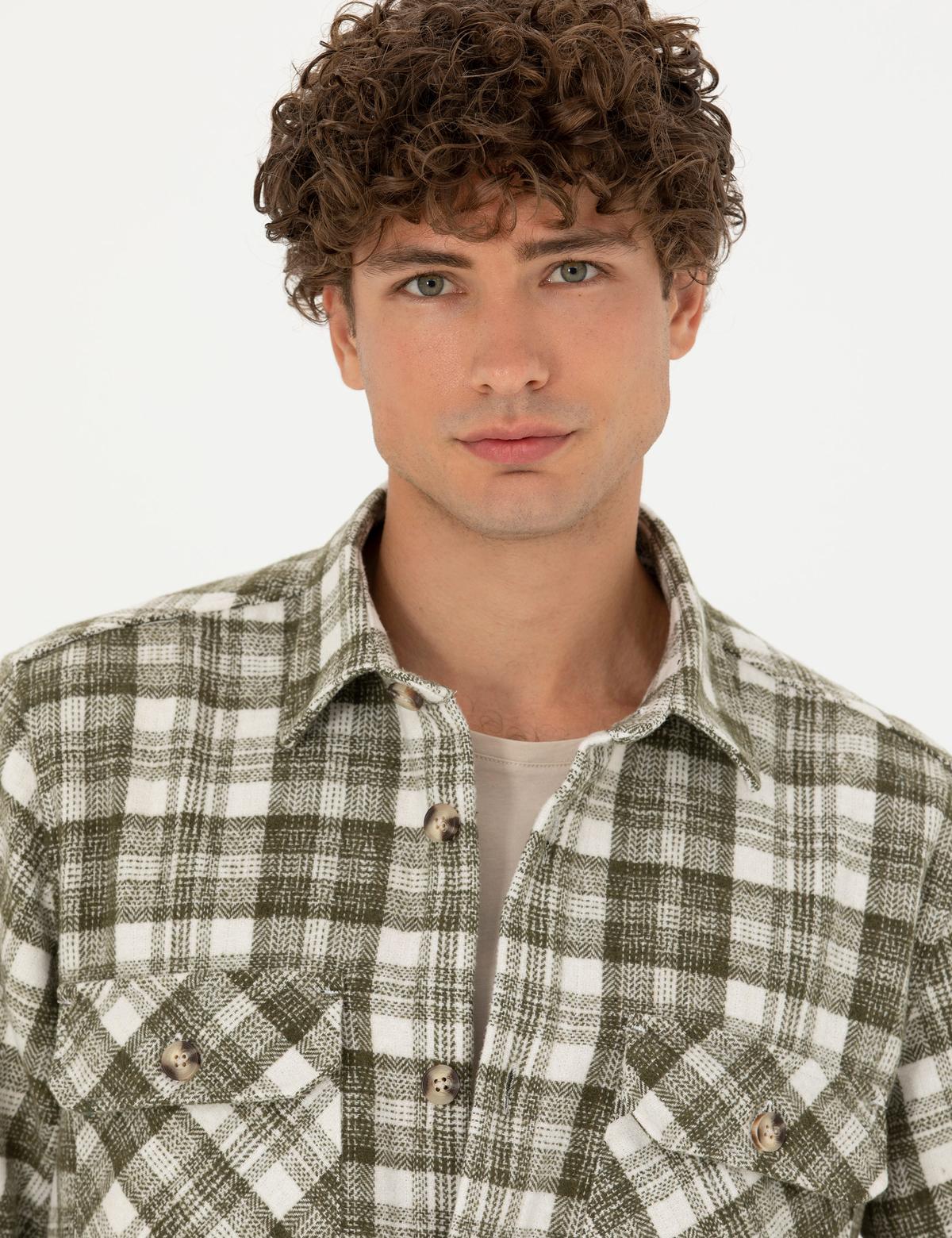 Haki Oduncu Oversize Gömlek - 50274651018