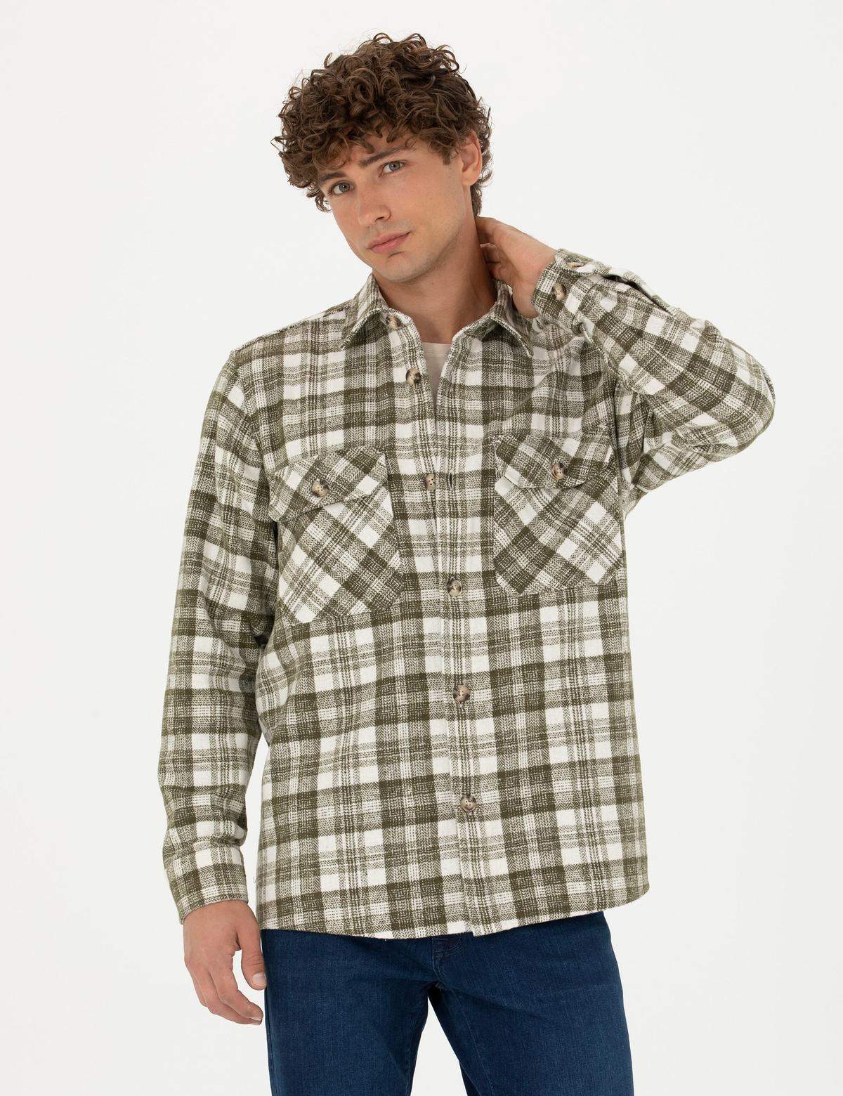 Haki Oduncu Oversize Gömlek - 50274651018