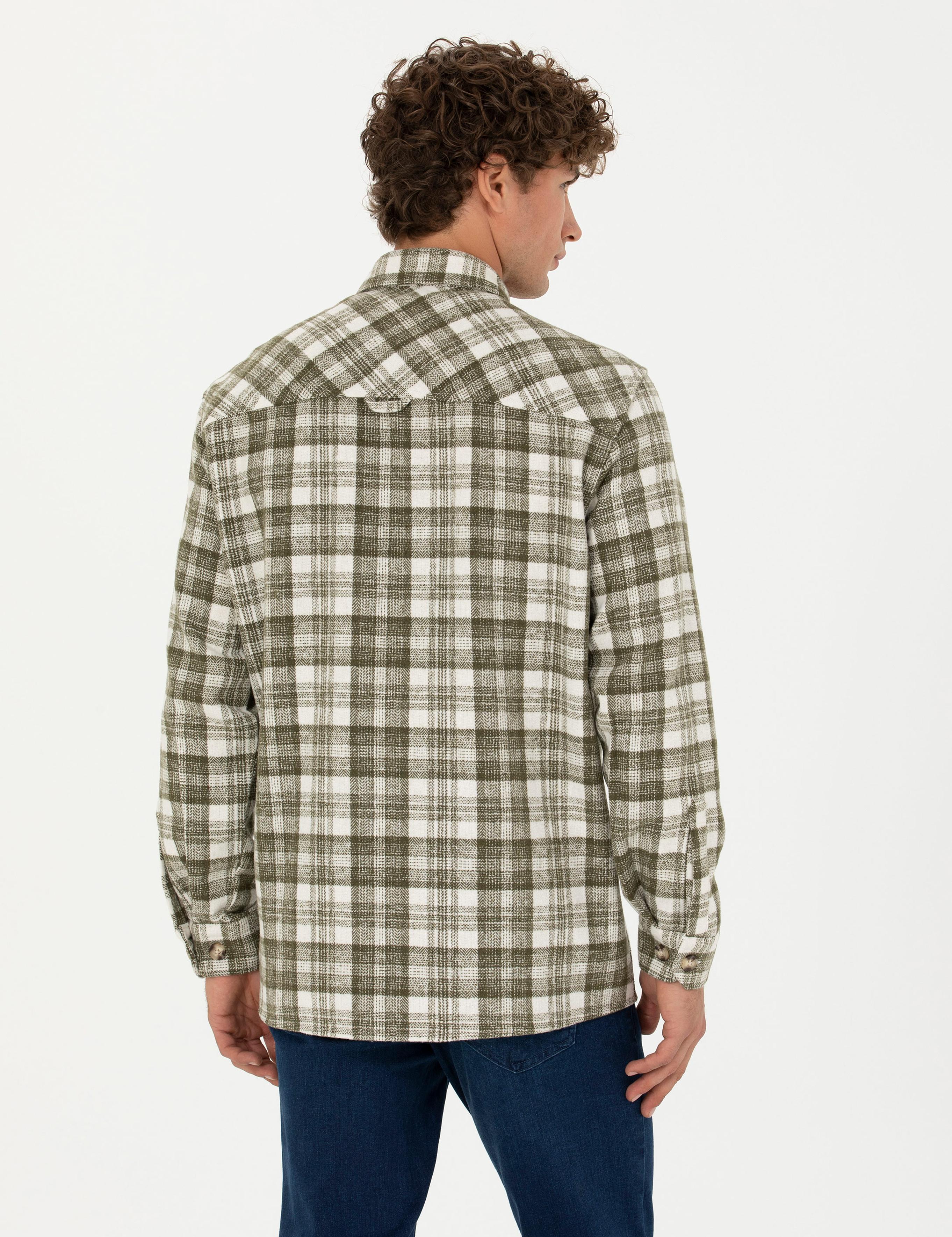 Haki Oduncu Oversize Gömlek