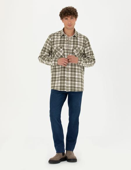 Haki Oduncu Oversize Gömlek - 50274651018