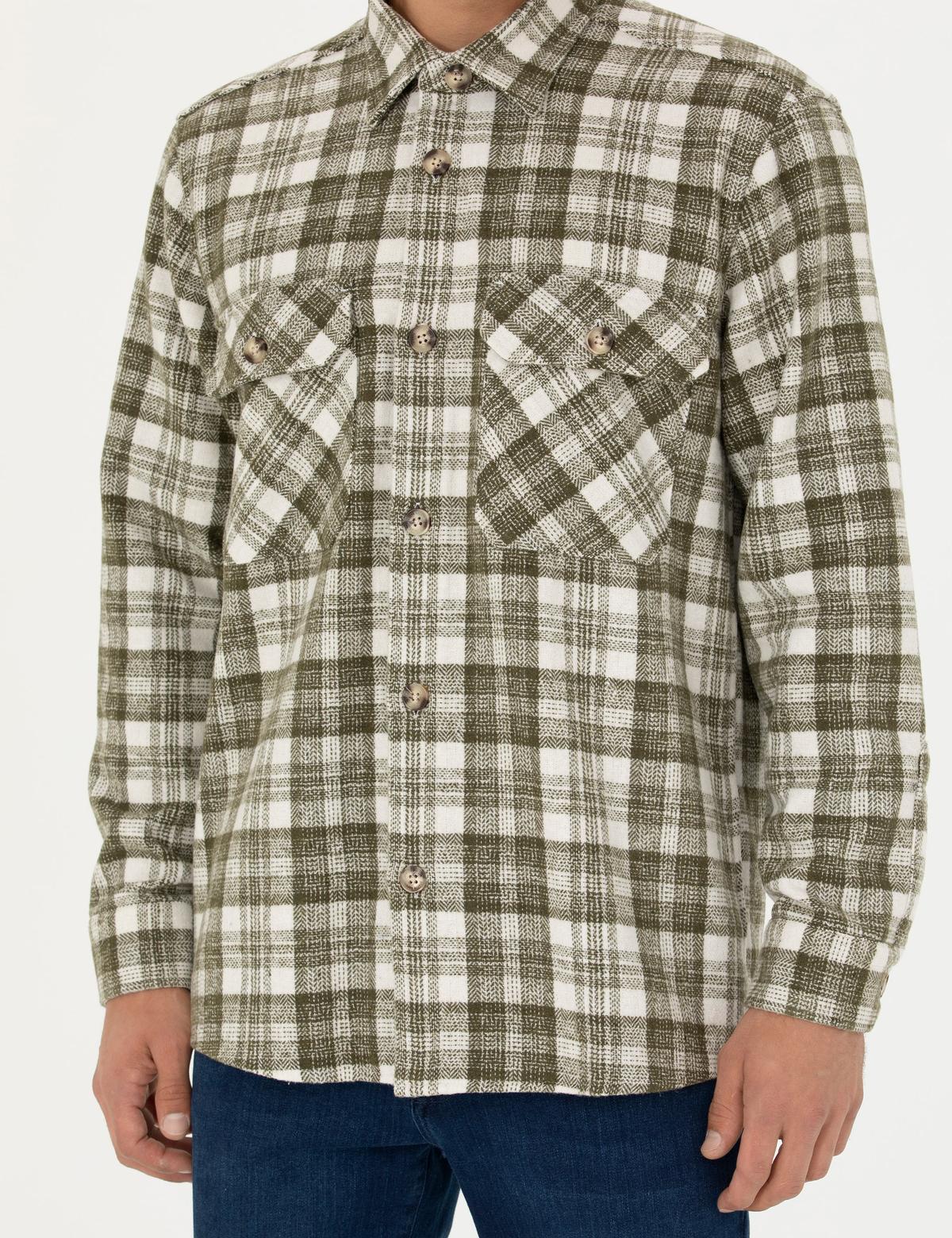 Haki Oduncu Oversize Gömlek - 50274651018