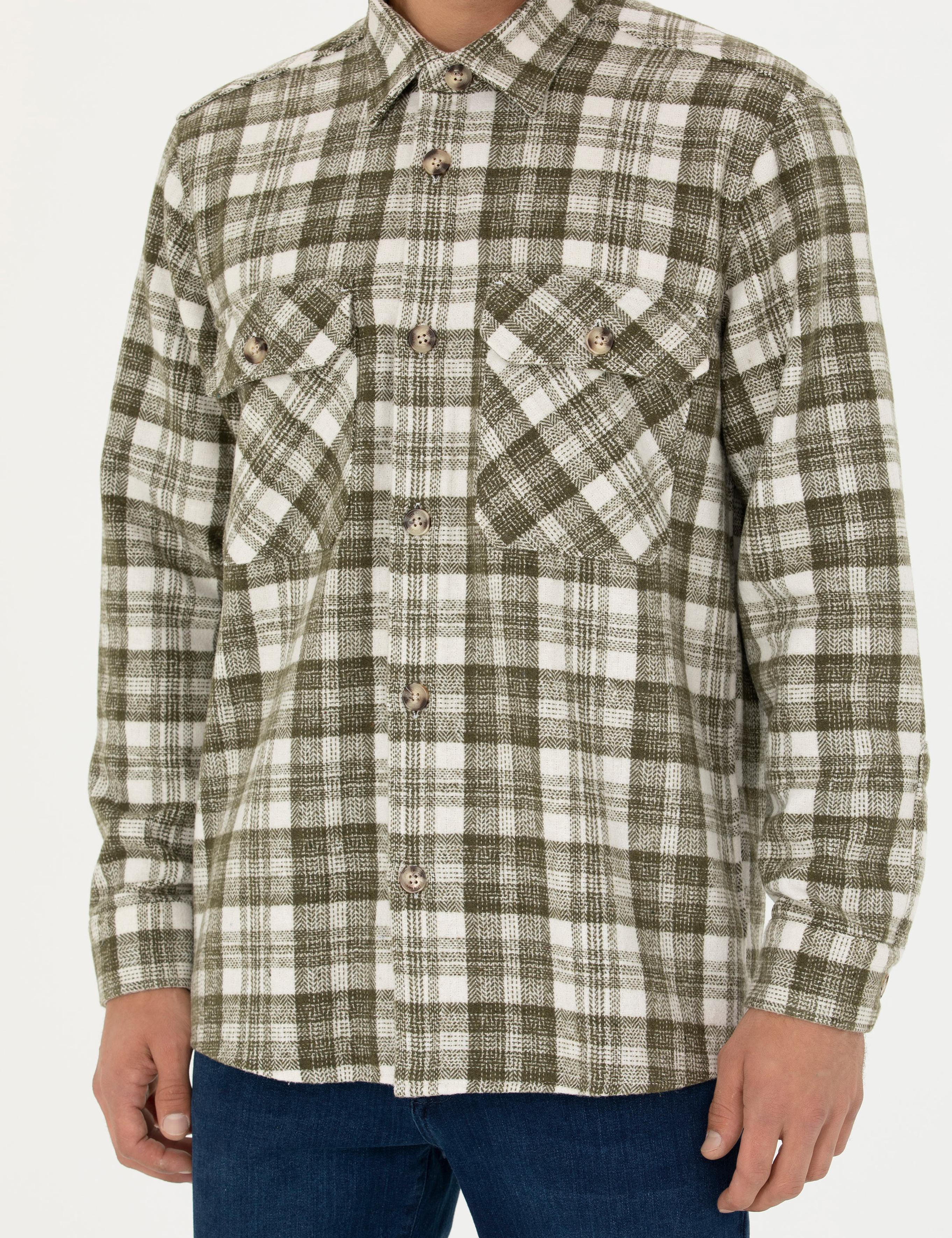 Haki Oduncu Oversize Gömlek