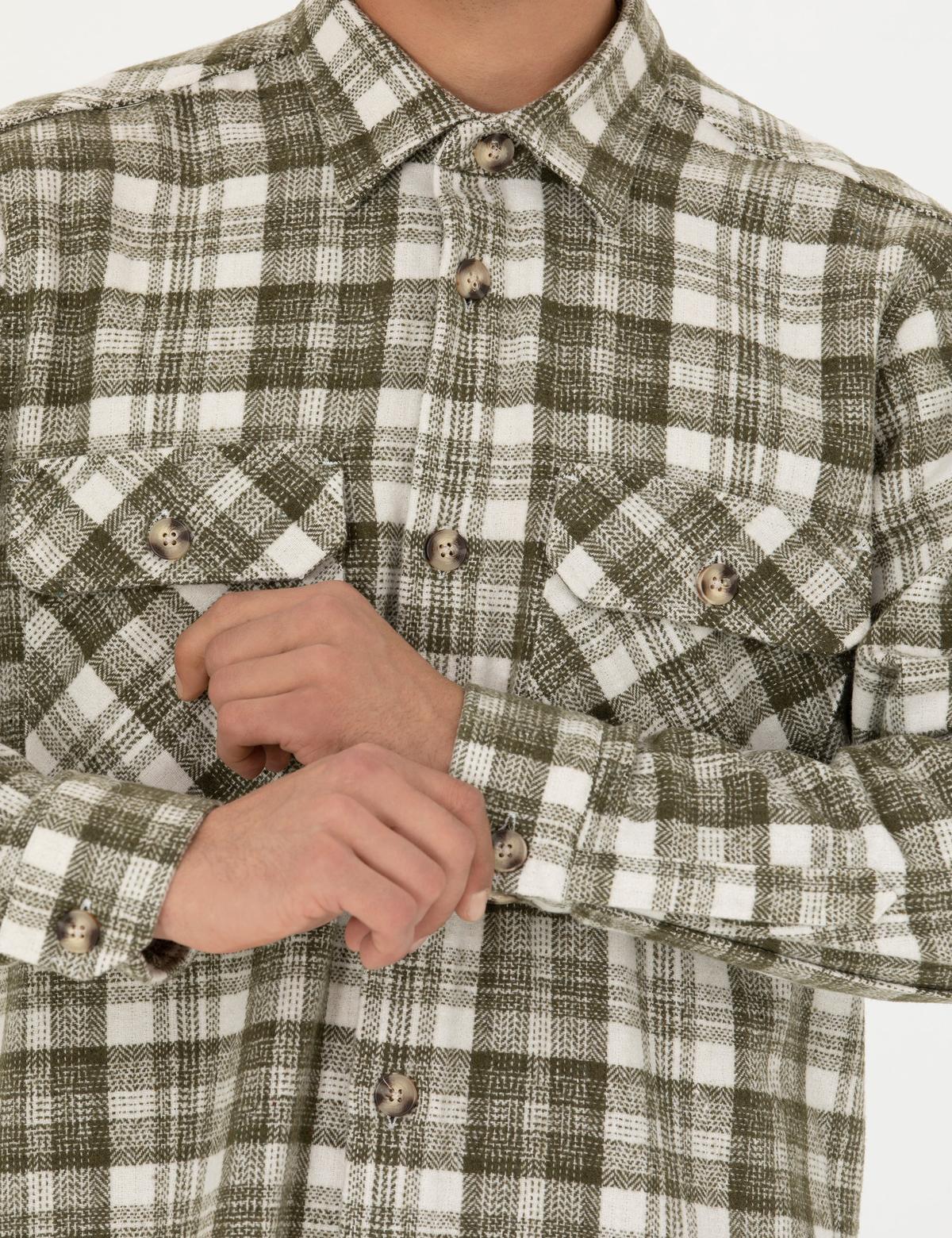 Haki Oduncu Oversize Gömlek - 50274651018