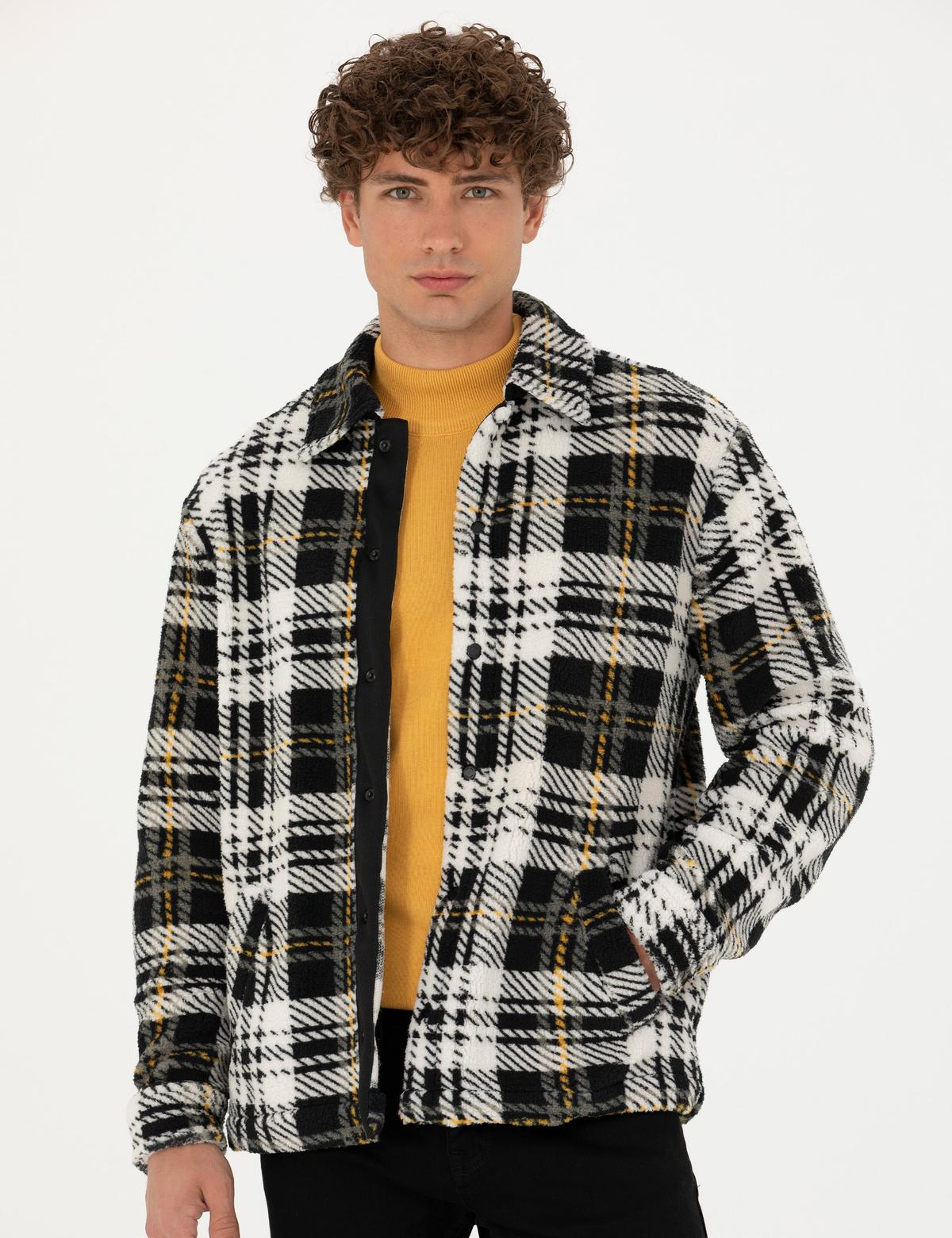 Siyah Comfort Fit Gömlek Ceket - 50276171012