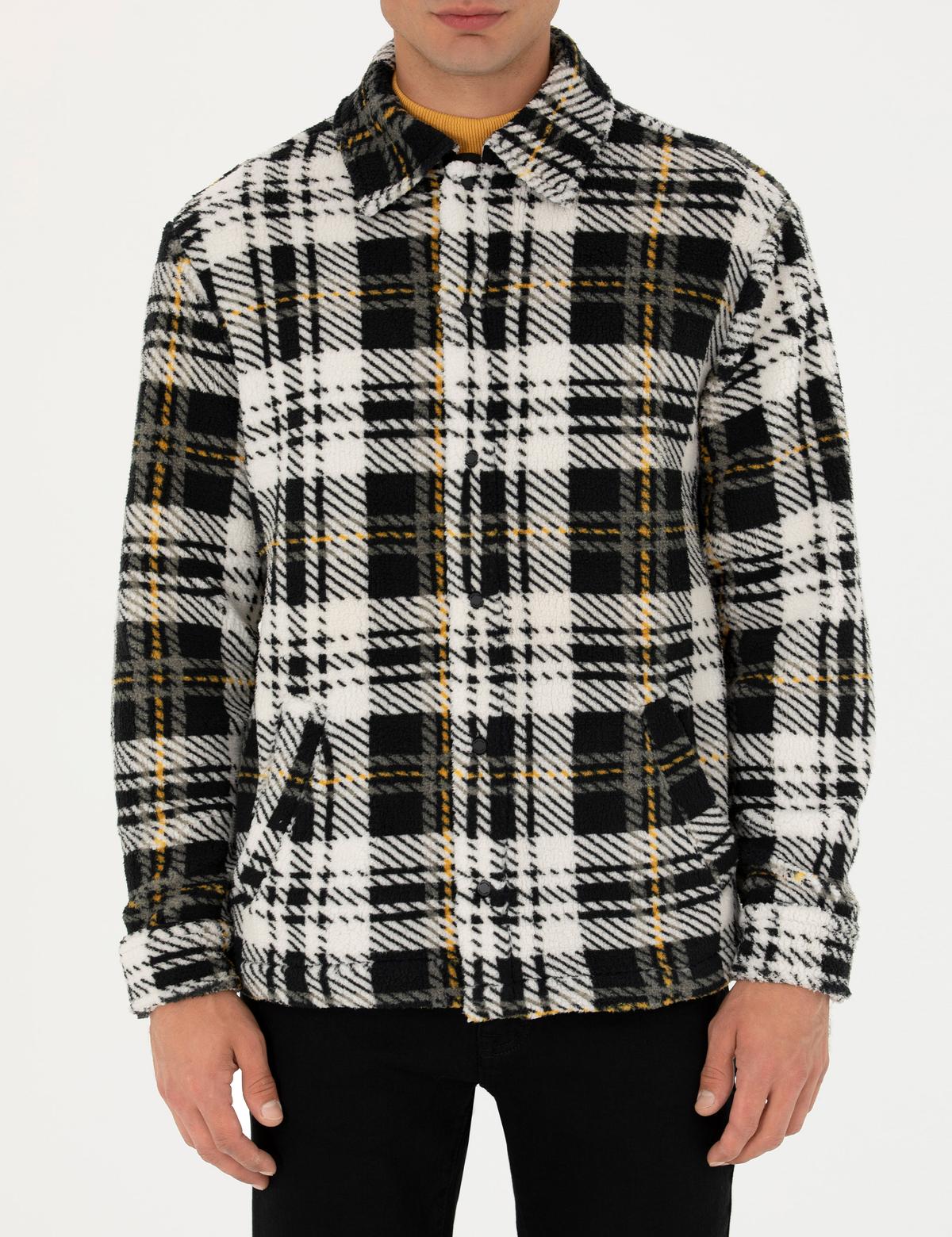 Siyah Comfort Fit Gömlek Ceket - 50276171012