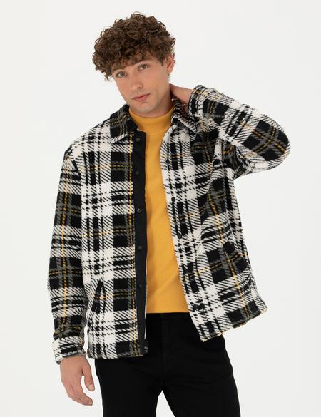 Siyah Comfort Fit Gömlek Ceket - 50276171012