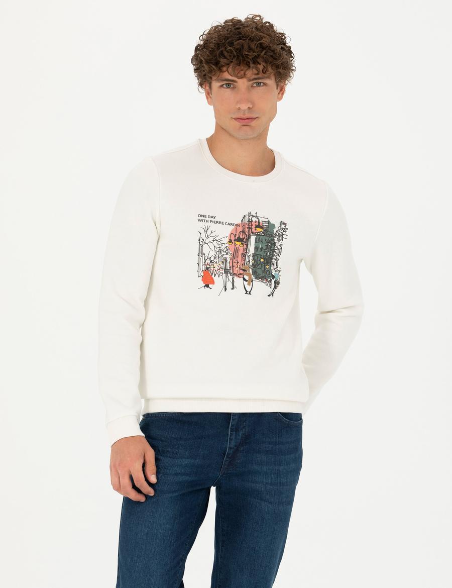 Ekru Regular Fit Sweatshirt