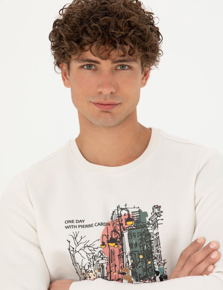 Ekru Regular Fit Sweatshirt