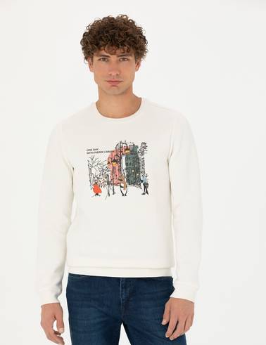 Ekru Regular Fit Sweatshirt