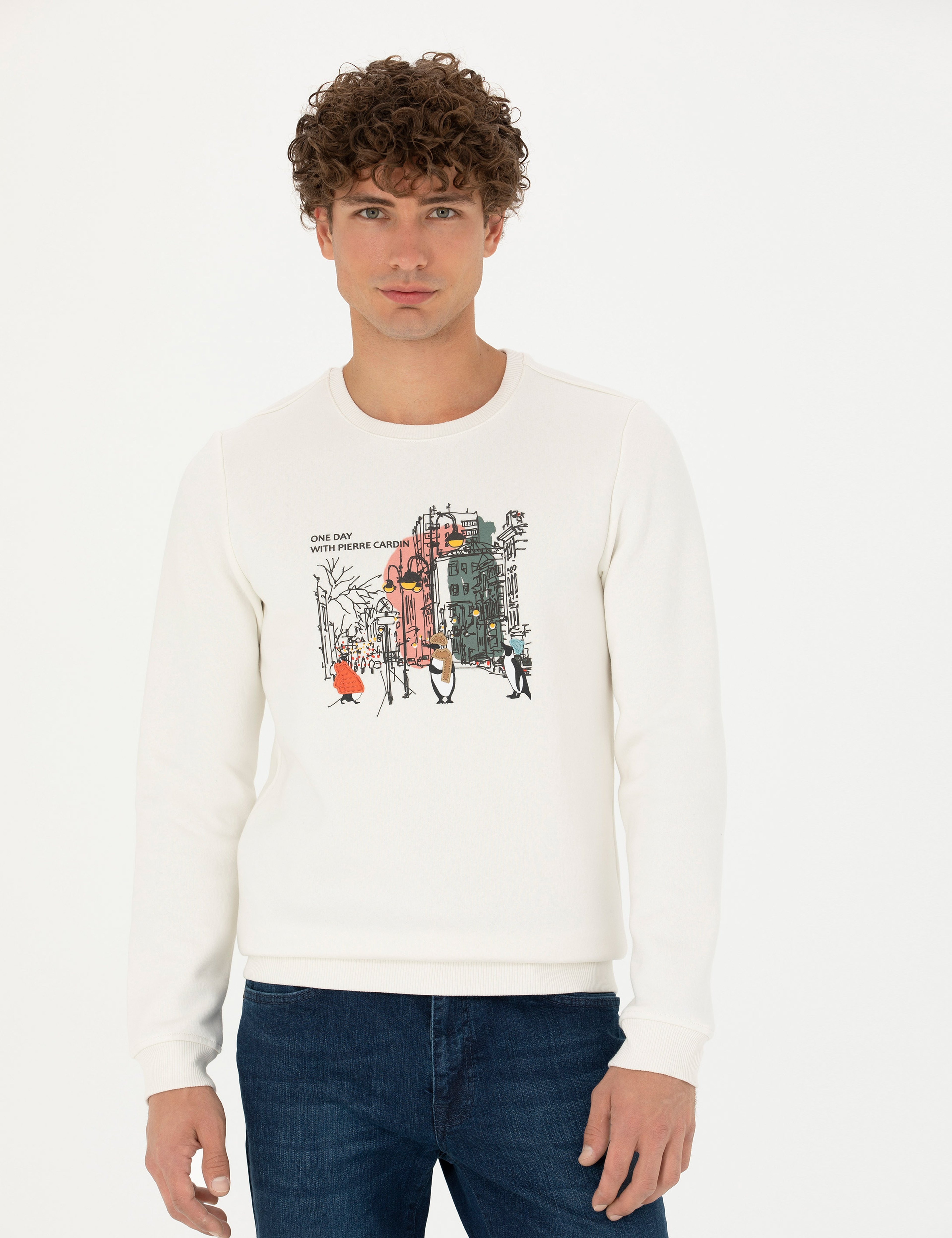 Ekru Regular Fit Sweatshirt