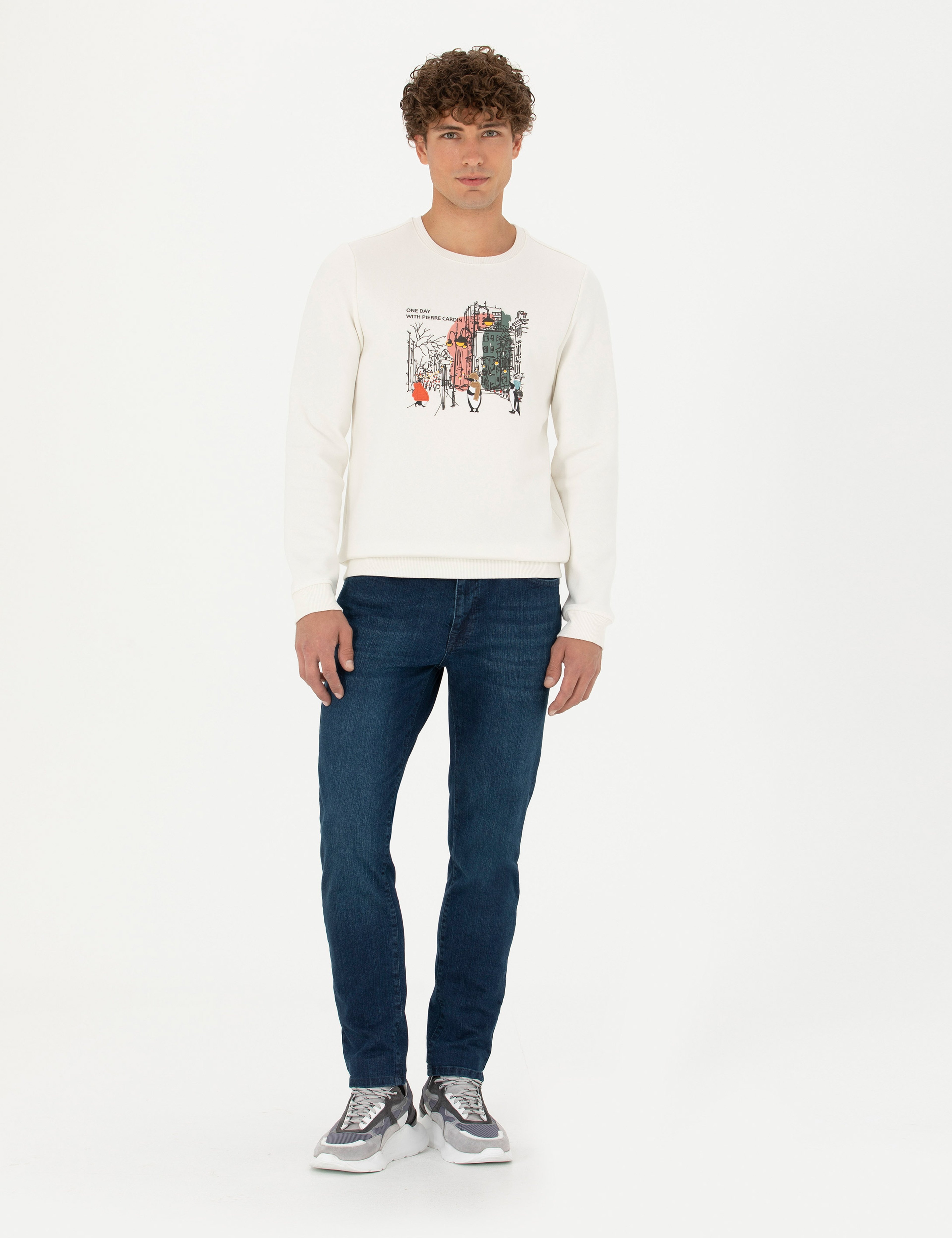Ekru Regular Fit Sweatshirt