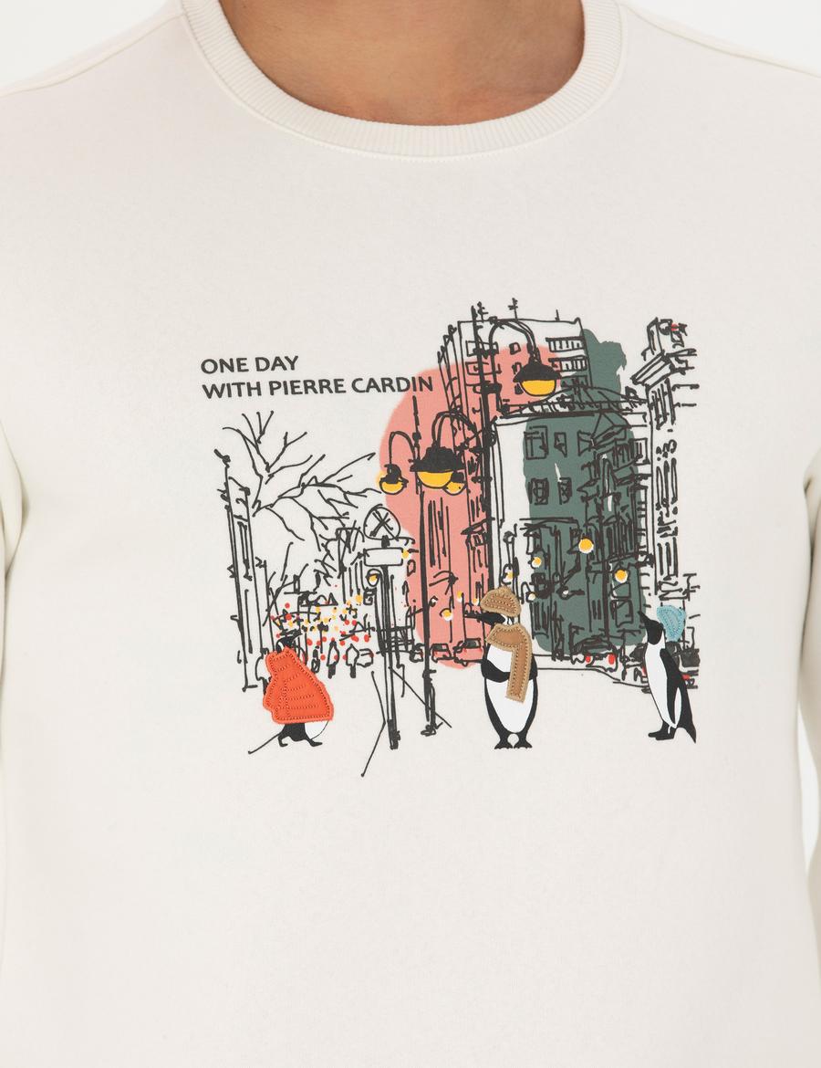 Ekru Regular Fit Sweatshirt