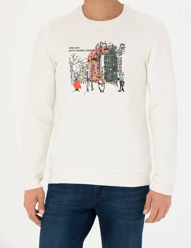 Ekru Regular Fit Sweatshirt