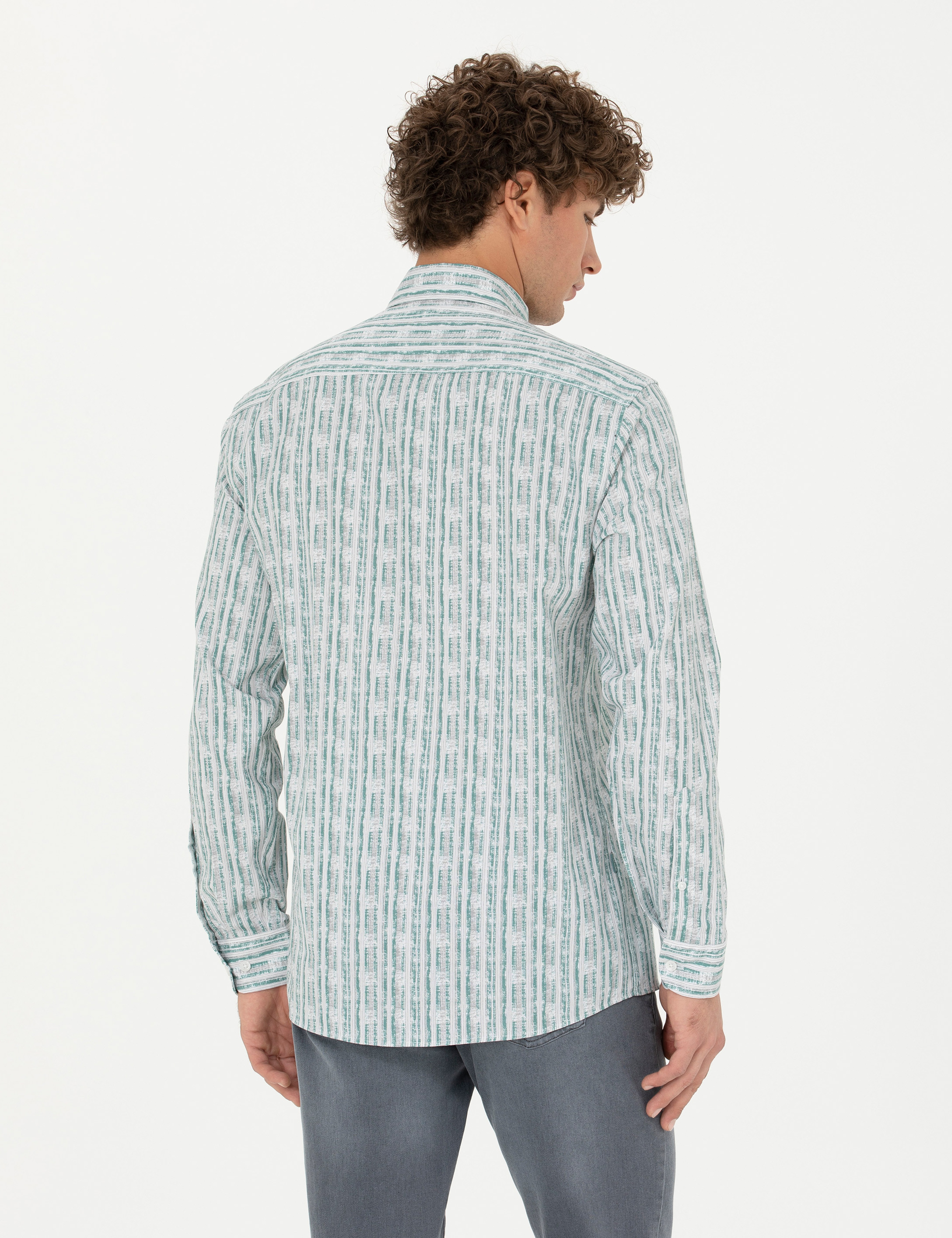 Mint Regular Fit Uzun Kollu Gömlek