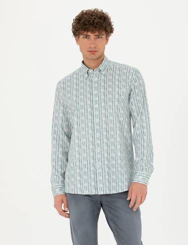 Mint Regular Fit Uzun Kollu Gömlek
