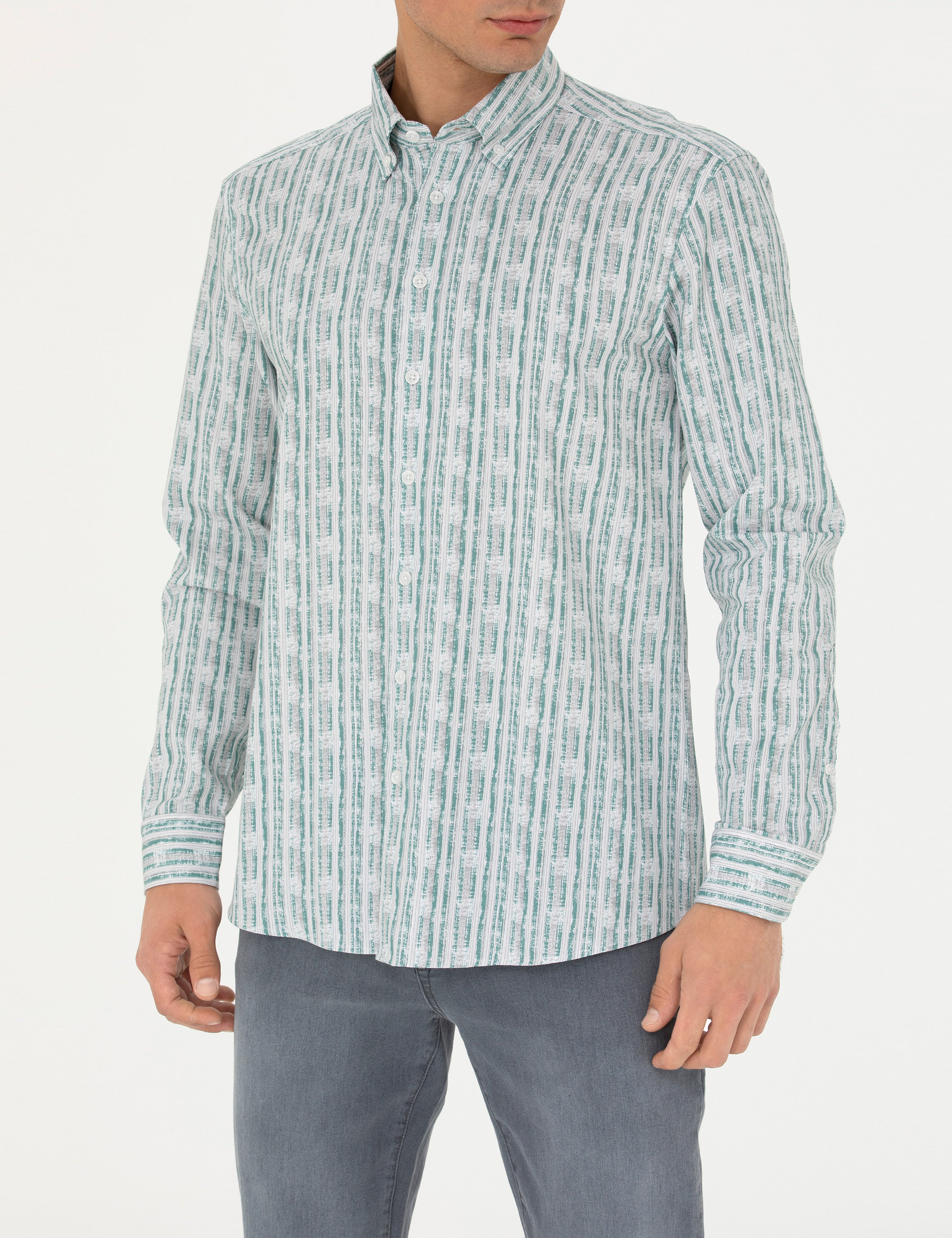 Mint Regular Fit Uzun Kollu Gömlek