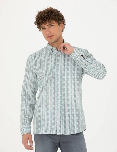 Mint Regular Fit Uzun Kollu Gömlek