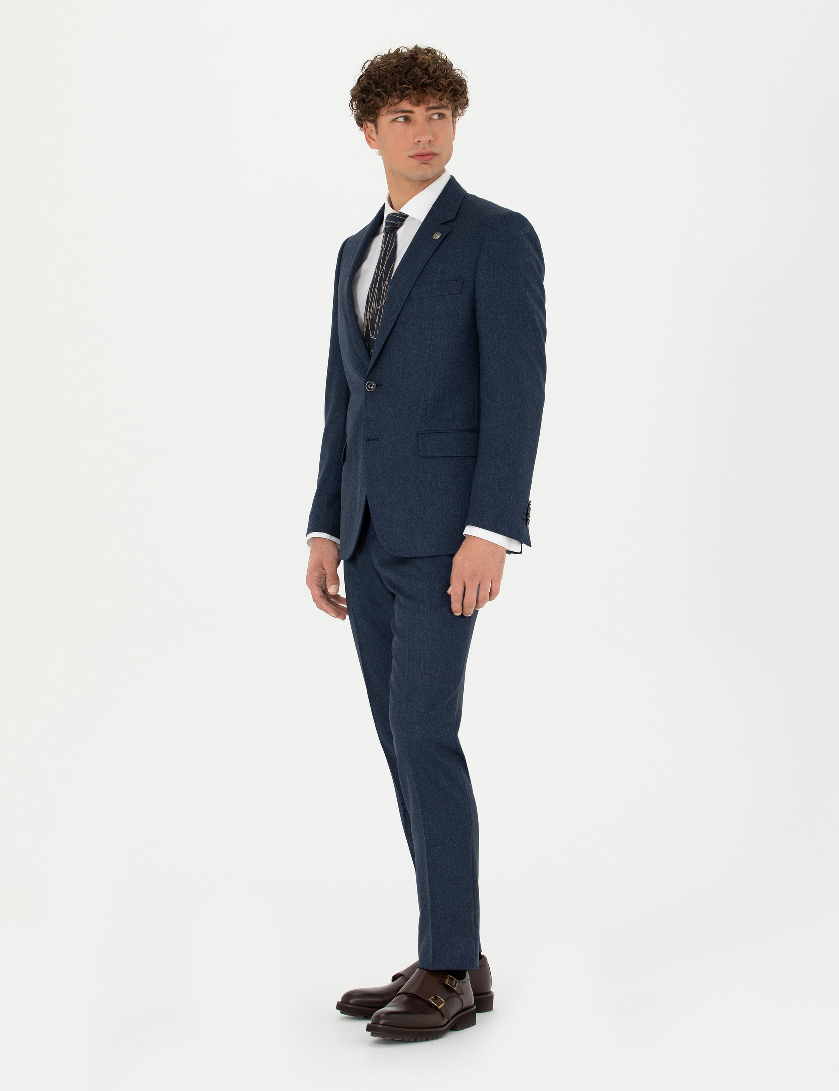 Lacivert Slim Fit Takım Elbise