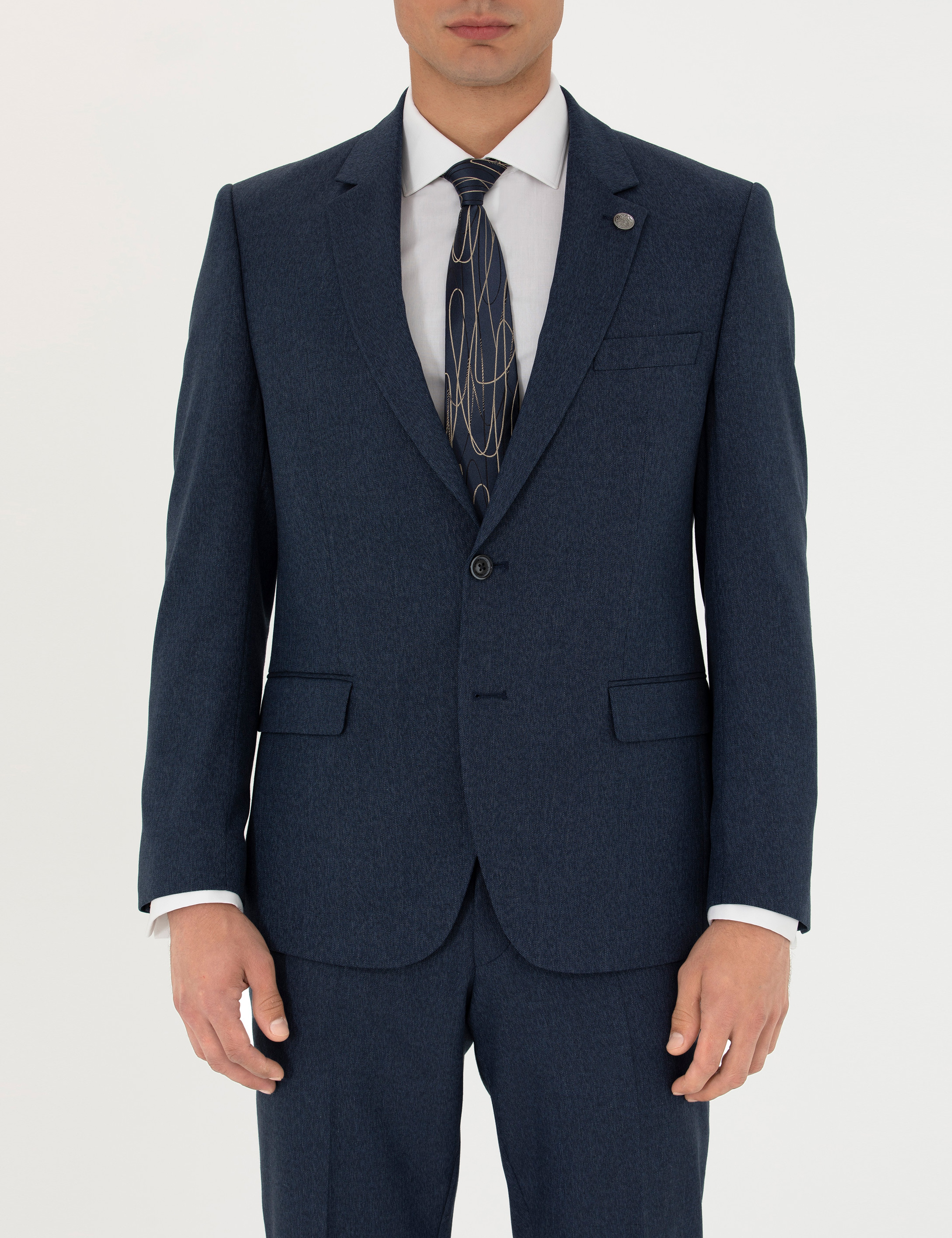 Lacivert Slim Fit Takım Elbise - Image 6