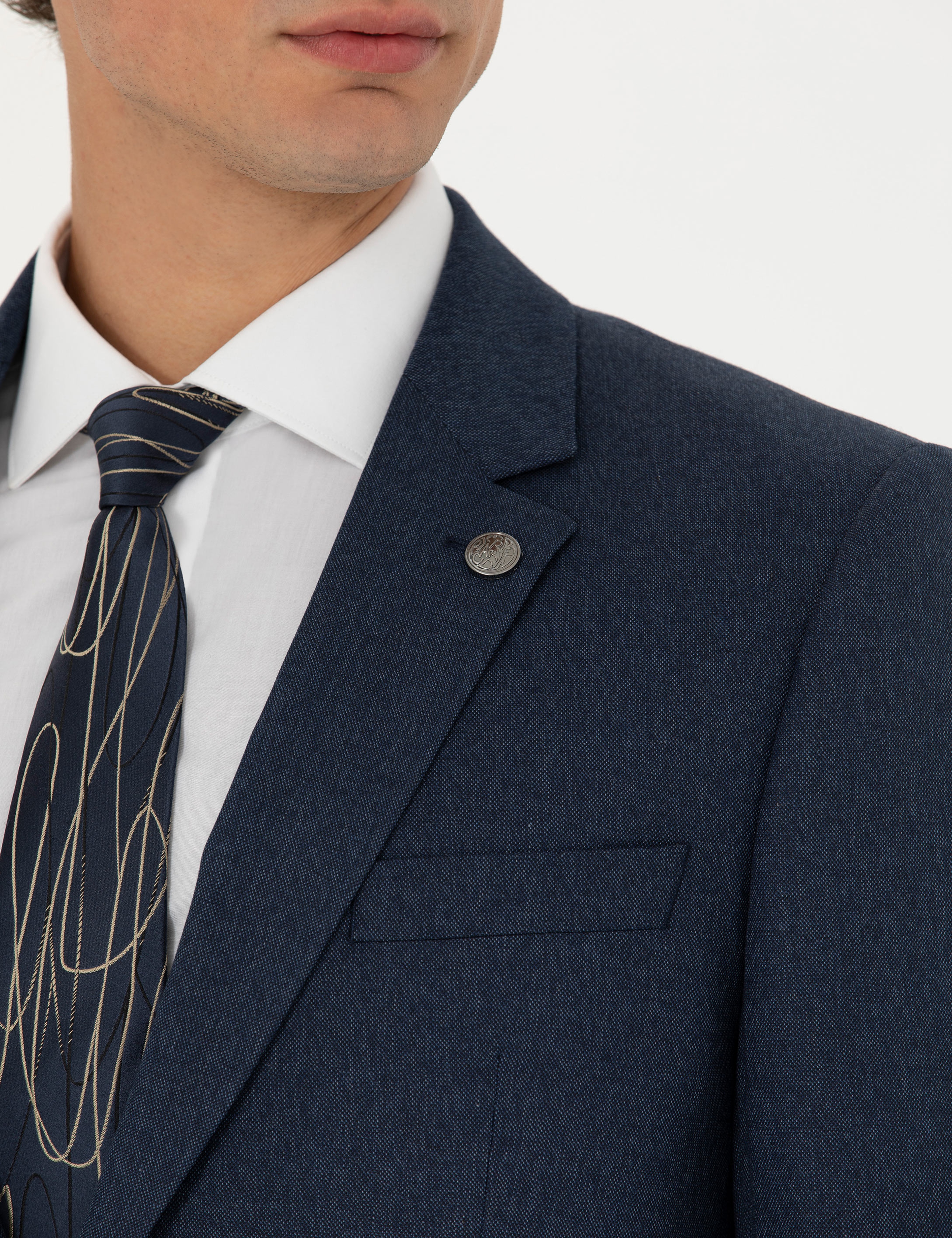 Lacivert Slim Fit Takım Elbise - Image 7