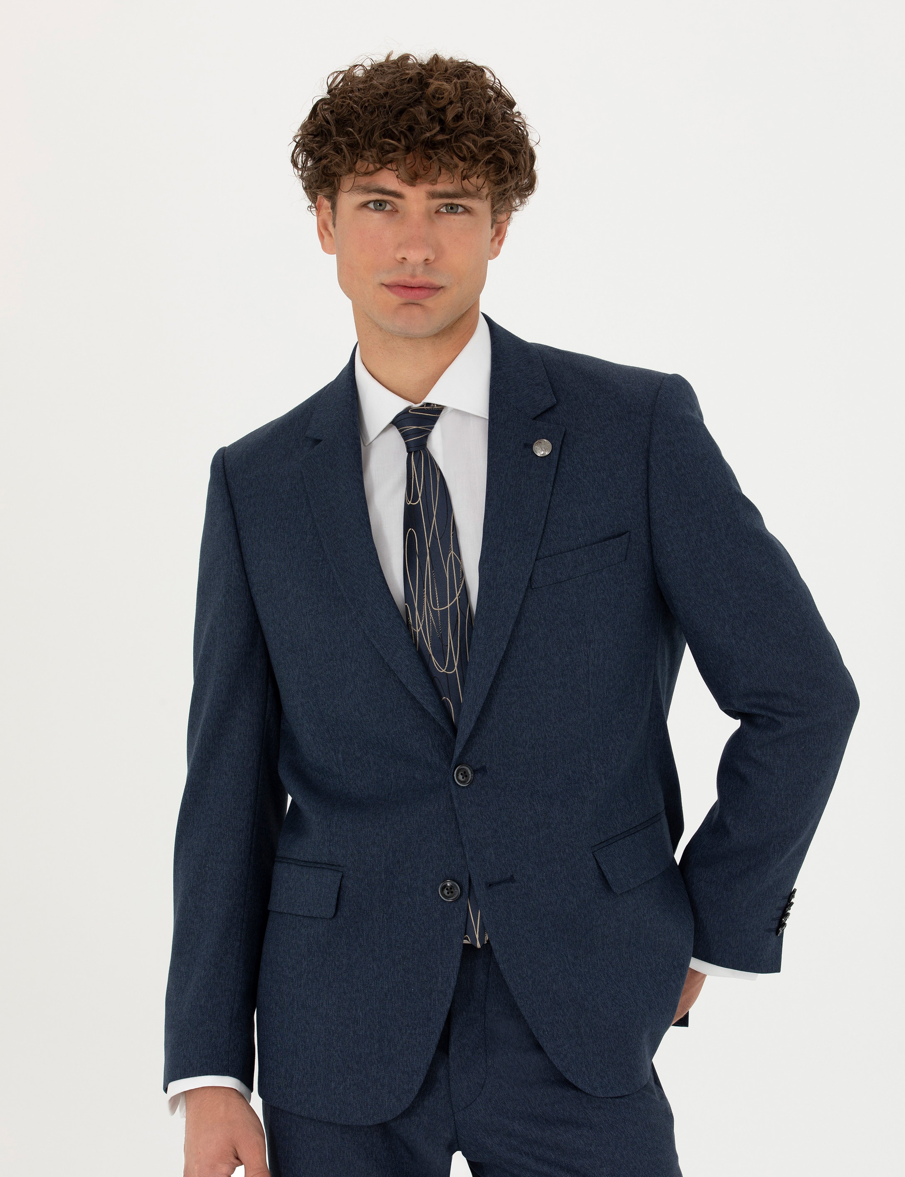 Lacivert Slim Fit Takım Elbise