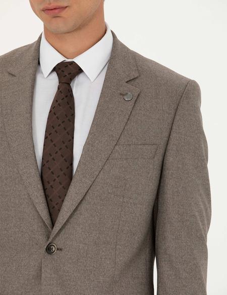 Açık Kahverengi Slim Fit Takım Elbise - 50273453116