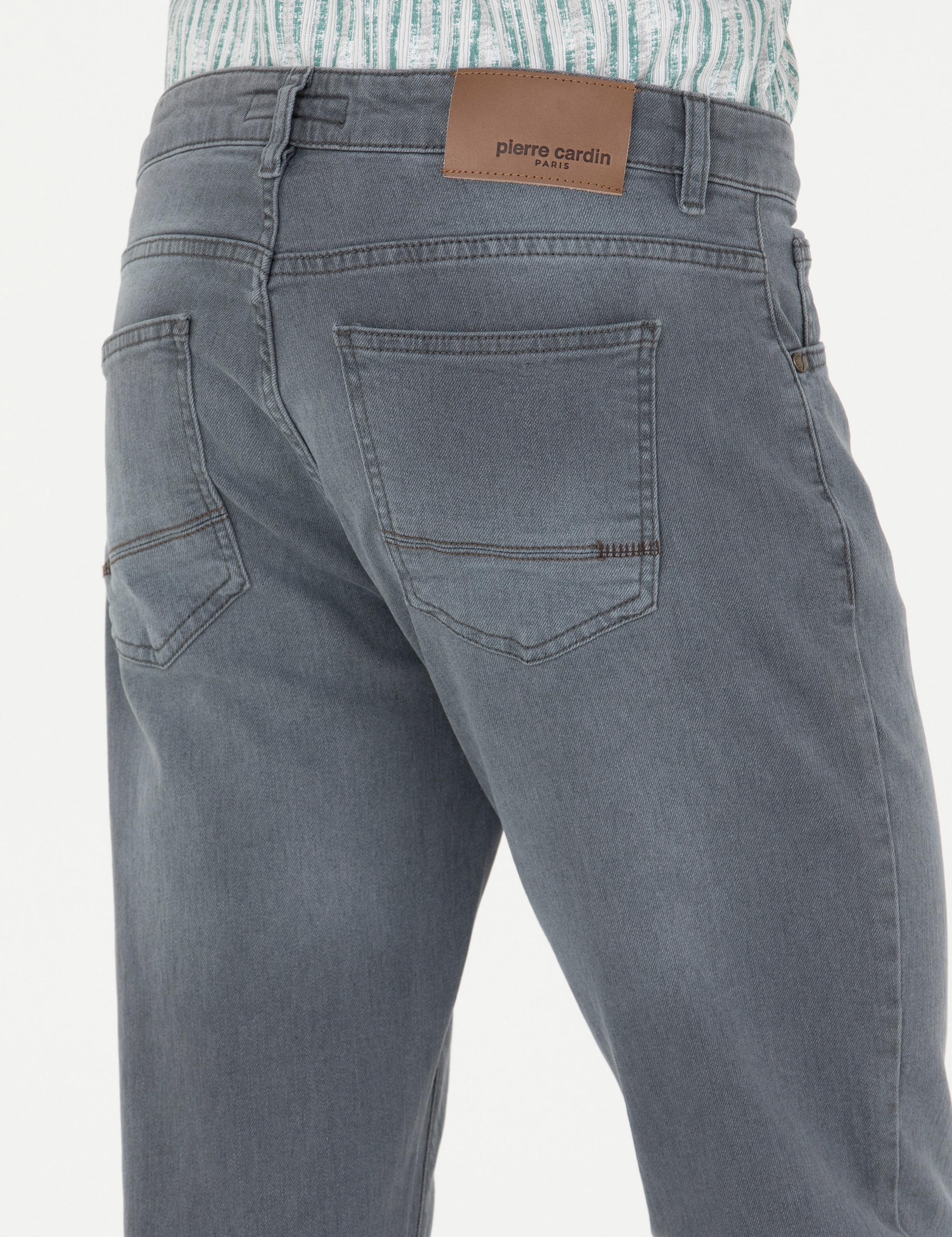 Gri Straight Fit Jean Pantolon