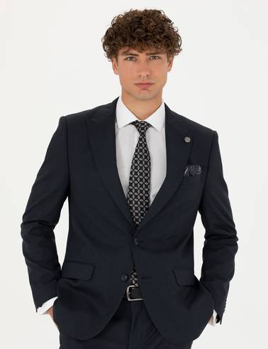 Lacivert Slim Fit Takım Elbise