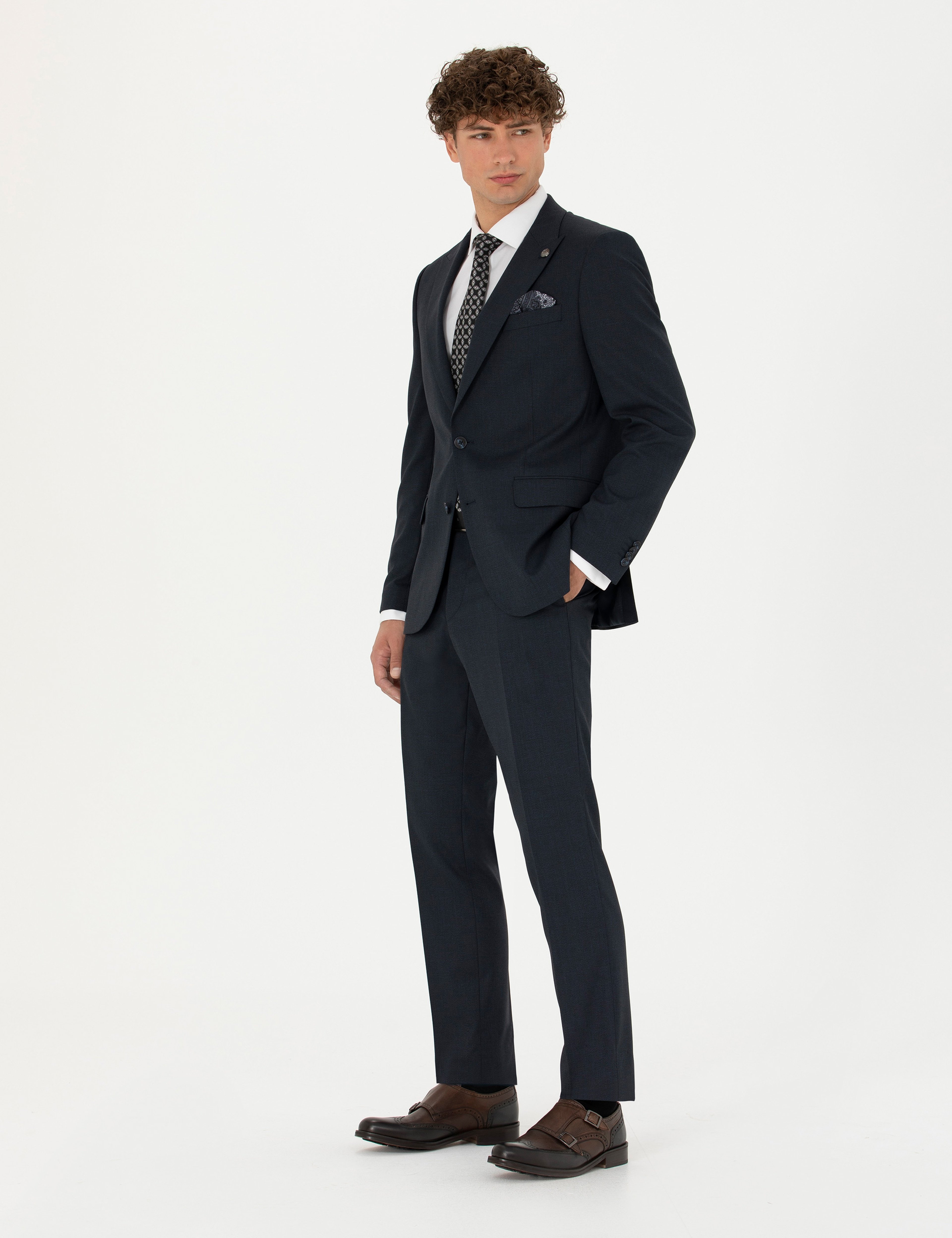 Lacivert Slim Fit Takım Elbise