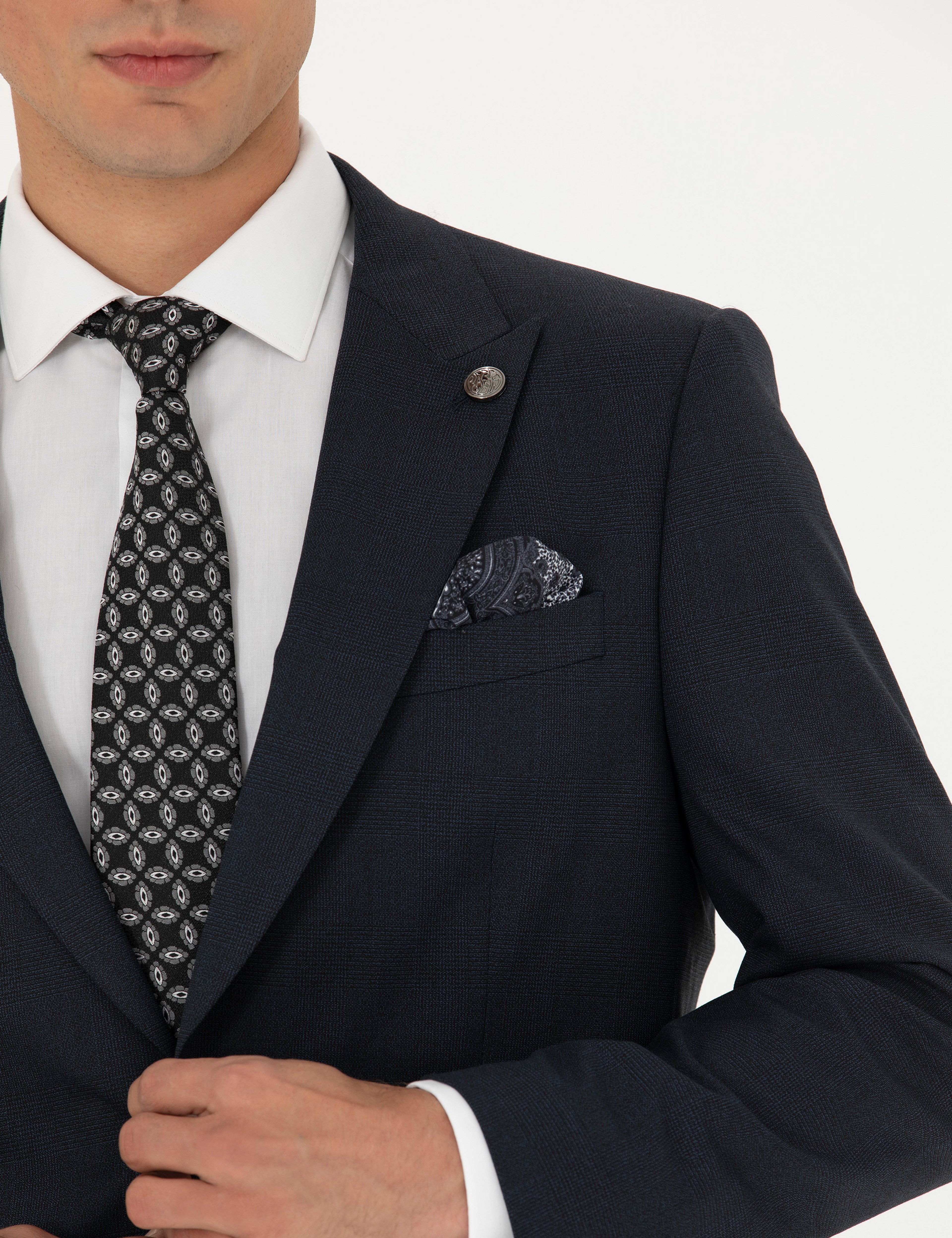 Lacivert Slim Fit Takım Elbise - Image 7