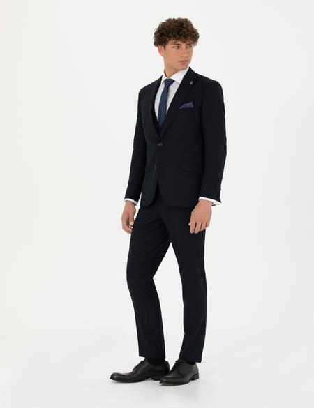 Yelekli Lacivert Ekstra Slim Fit Takım Elbise - 50275911044