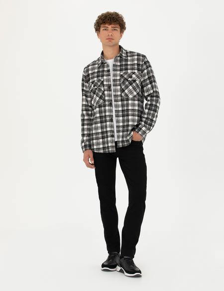 Siyah Oduncu Oversize Gömlek - 50274651027