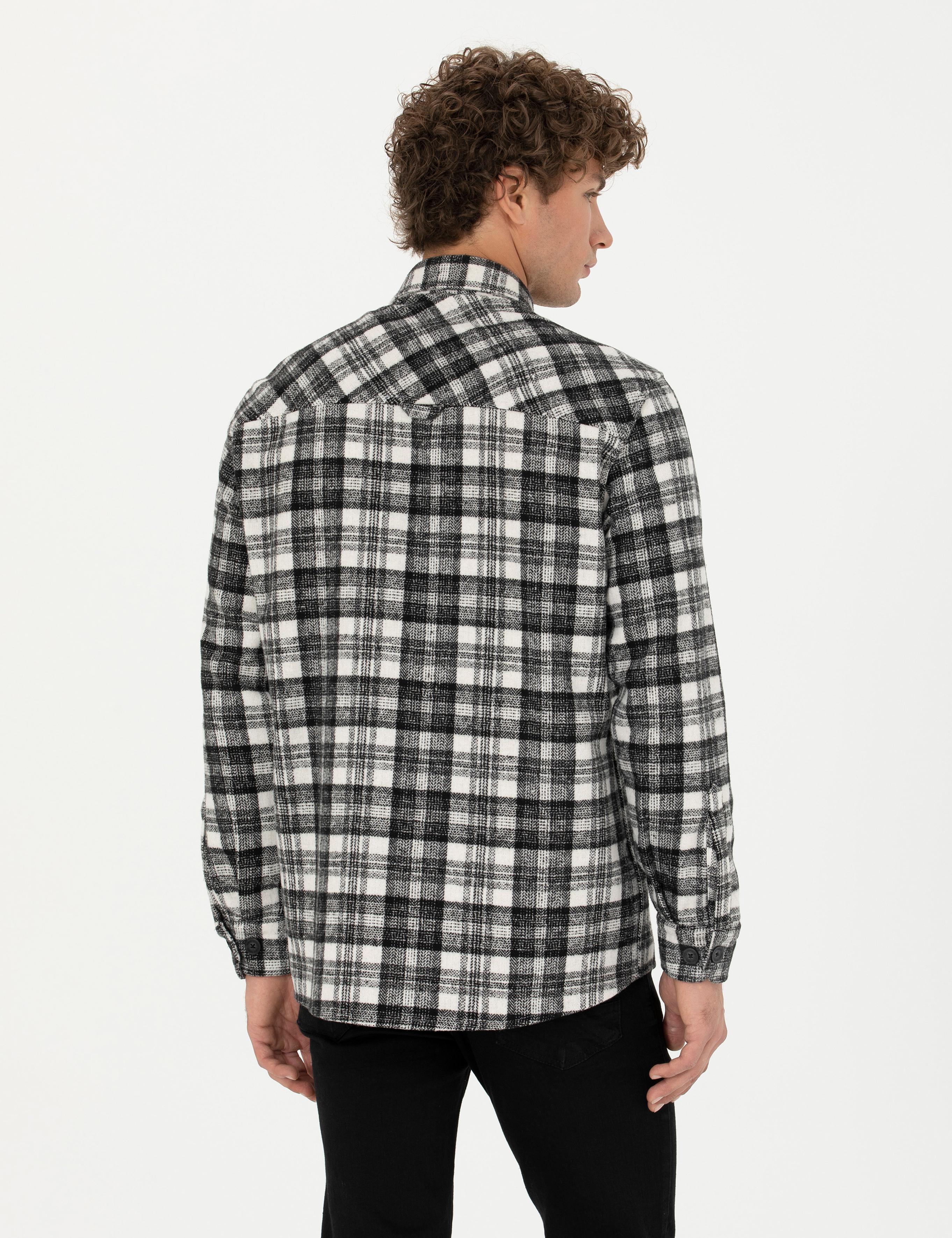 Siyah Oduncu Oversize Gömlek