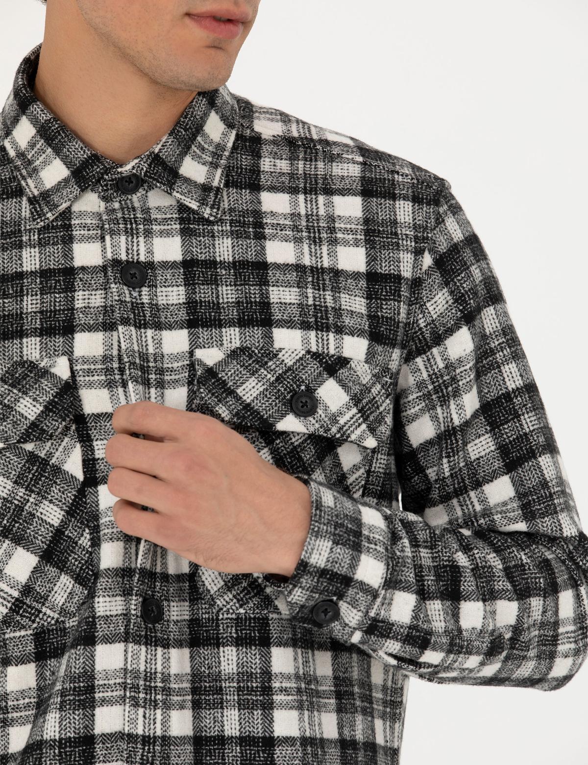 Siyah Oduncu Oversize Gömlek - 50274651027