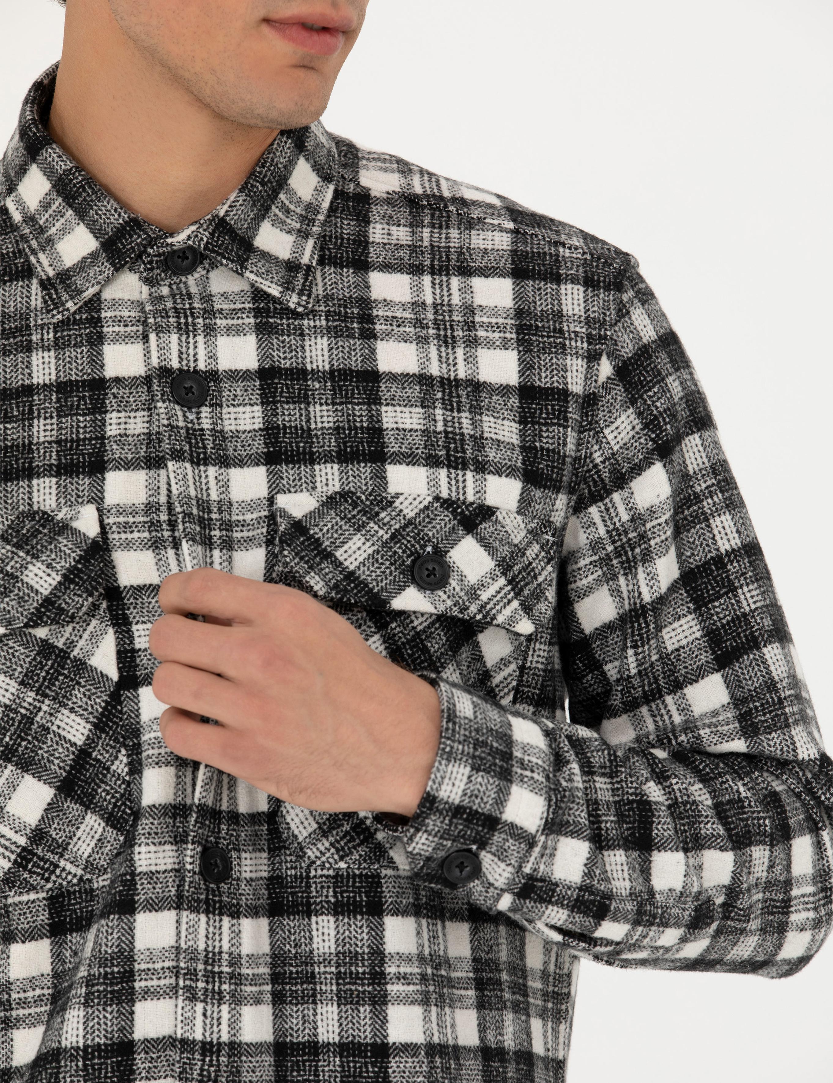 Siyah Oduncu Oversize Gömlek