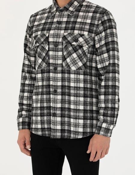 Siyah Oduncu Oversize Gömlek - 50274651027