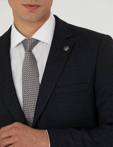 Lacivert Extra Slim Fit Yün Karışımlı Takım Elbise