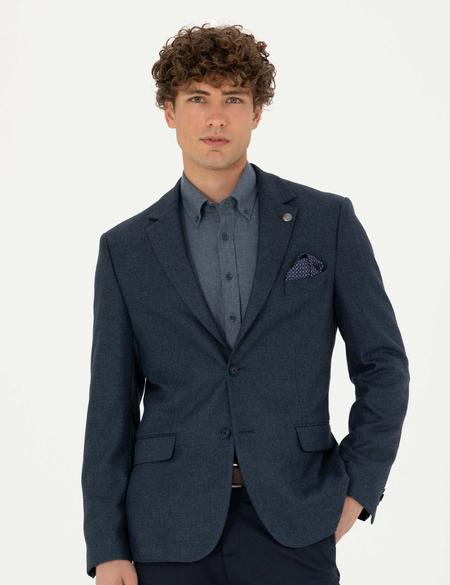 Açık Lacivert Slim Fit Ceket - 50273432012