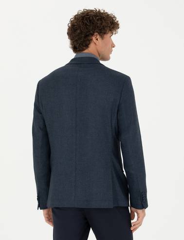 Açık Lacivert Slim Fit Ceket