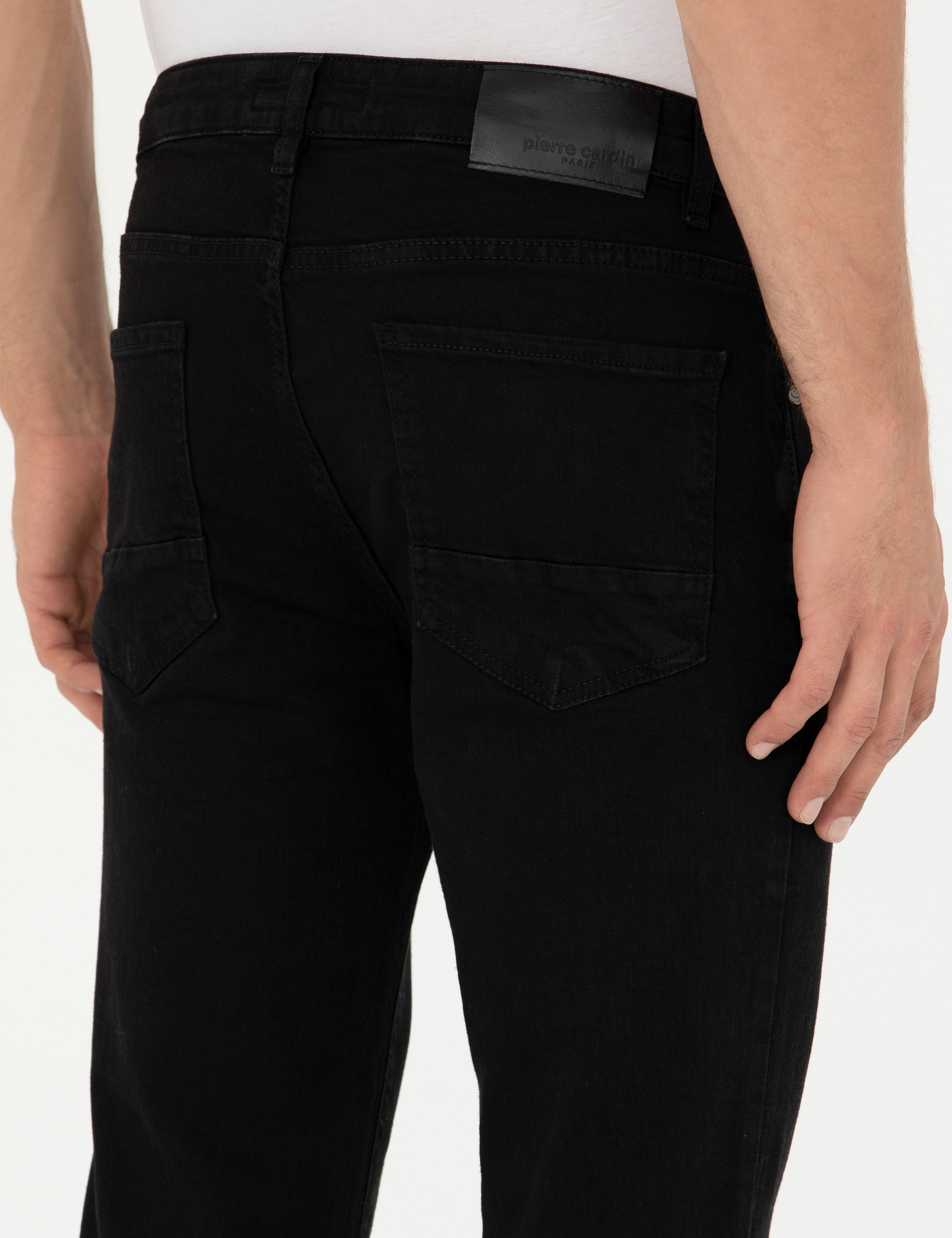 Siyah Slim Fit Jean Pantolon - Image 7