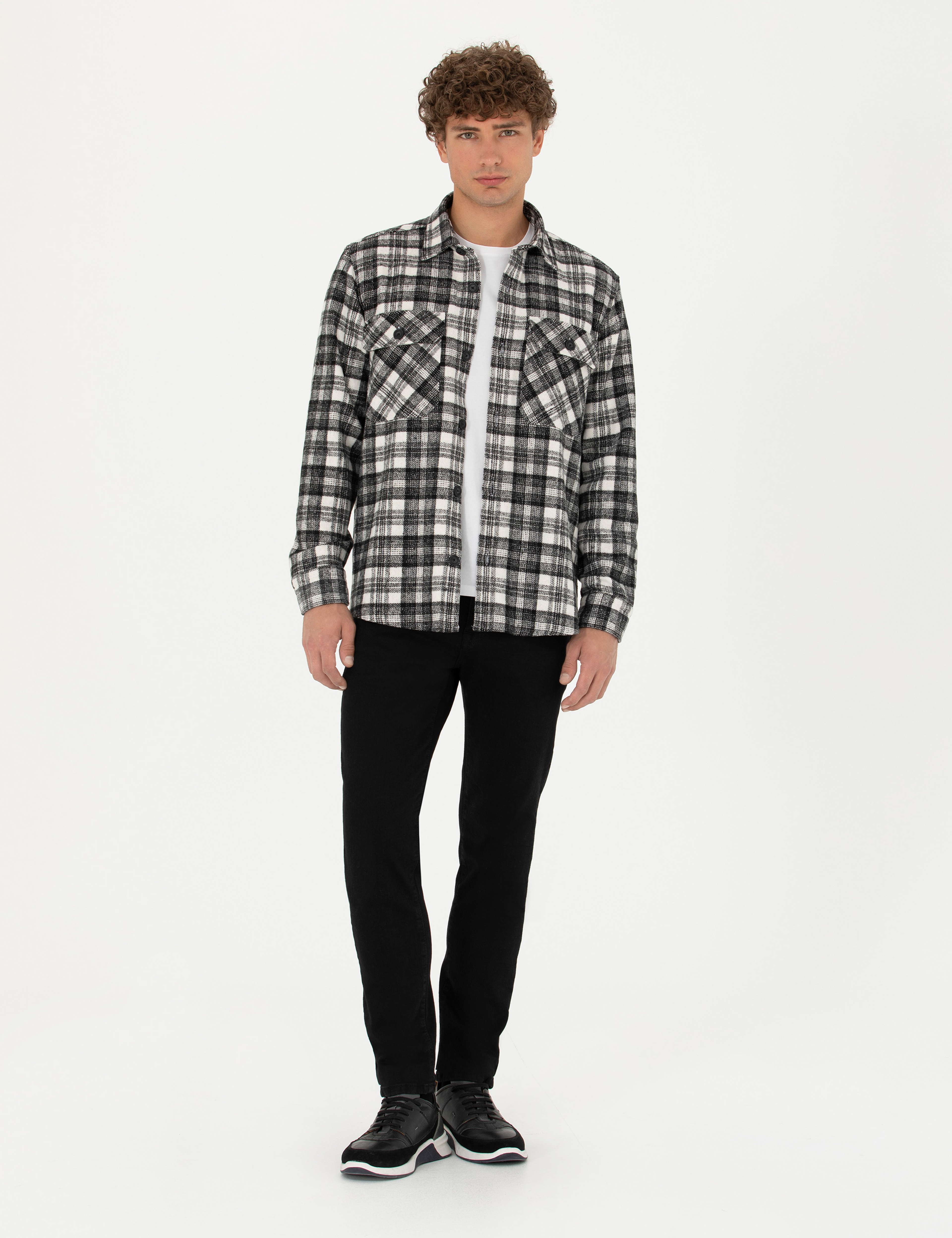 Siyah Slim Fit Jean Pantolon - Image 1
