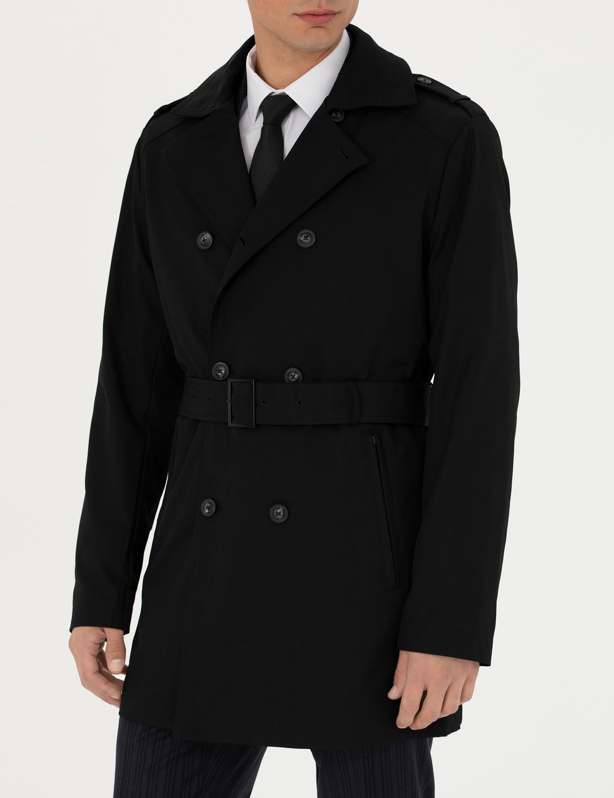 Siyah Trençkot - 50284754012