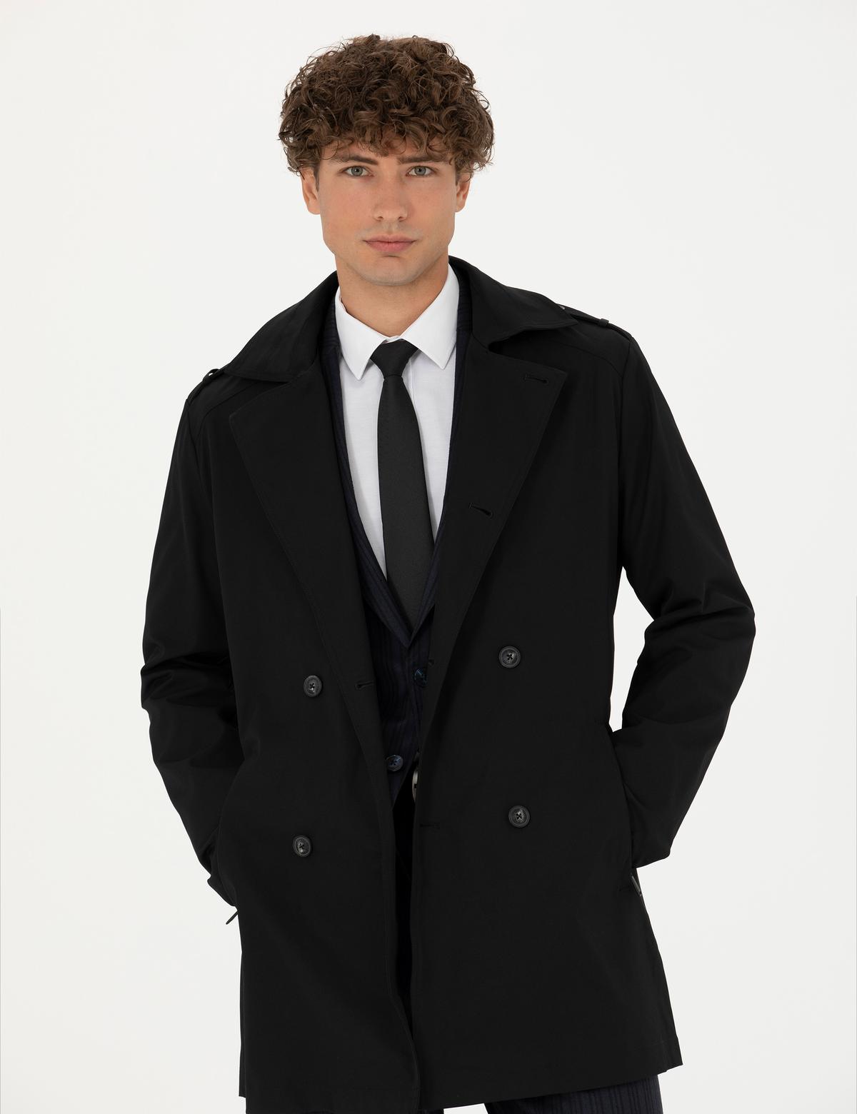 Siyah Trençkot - 50284754012