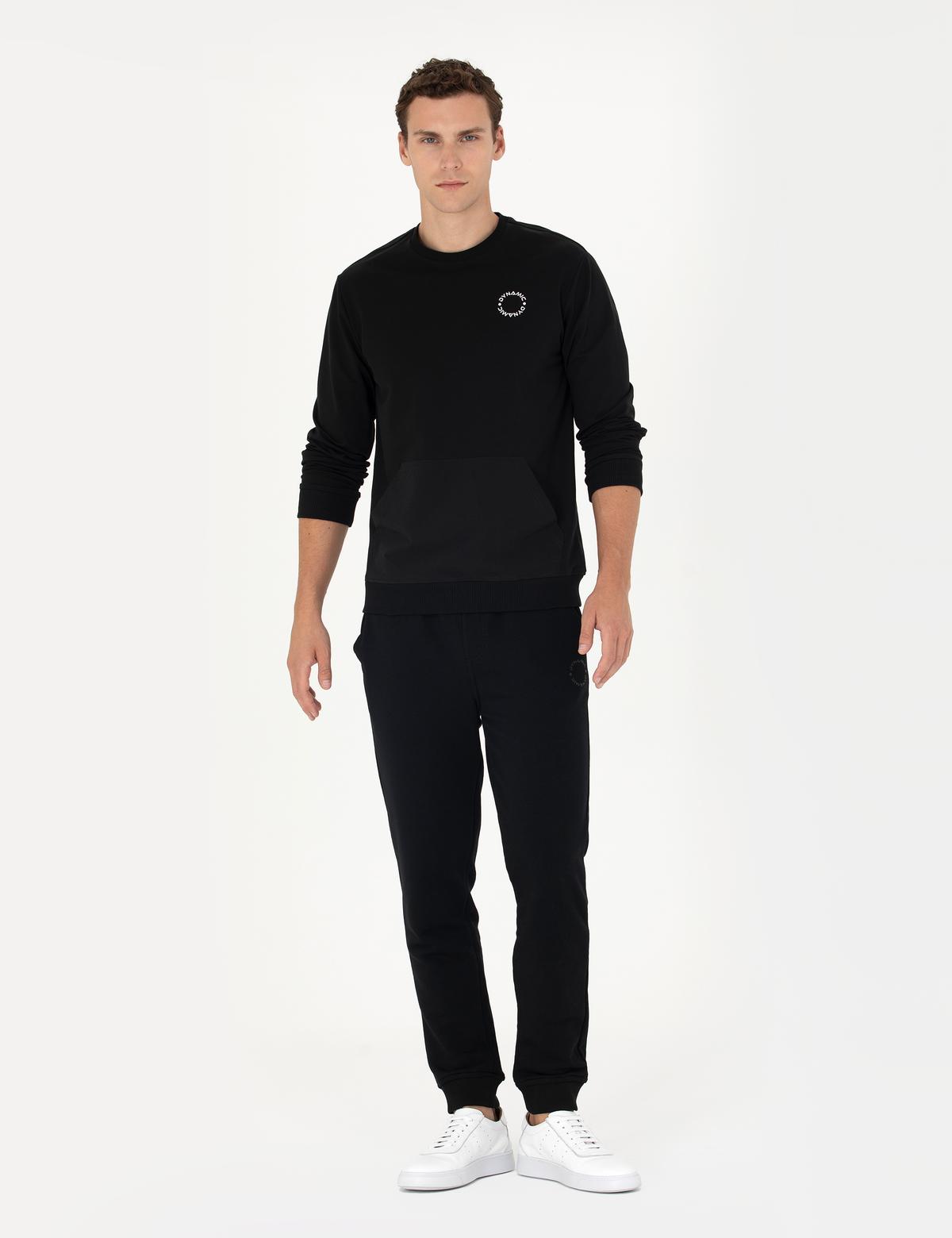 Siyah Slim Fit Eşofman Altı