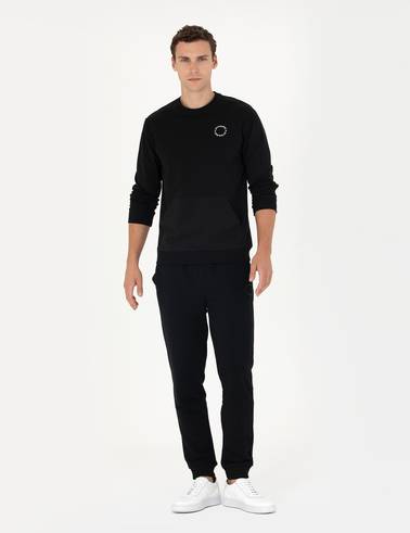 Siyah Slim Fit Eşofman Altı